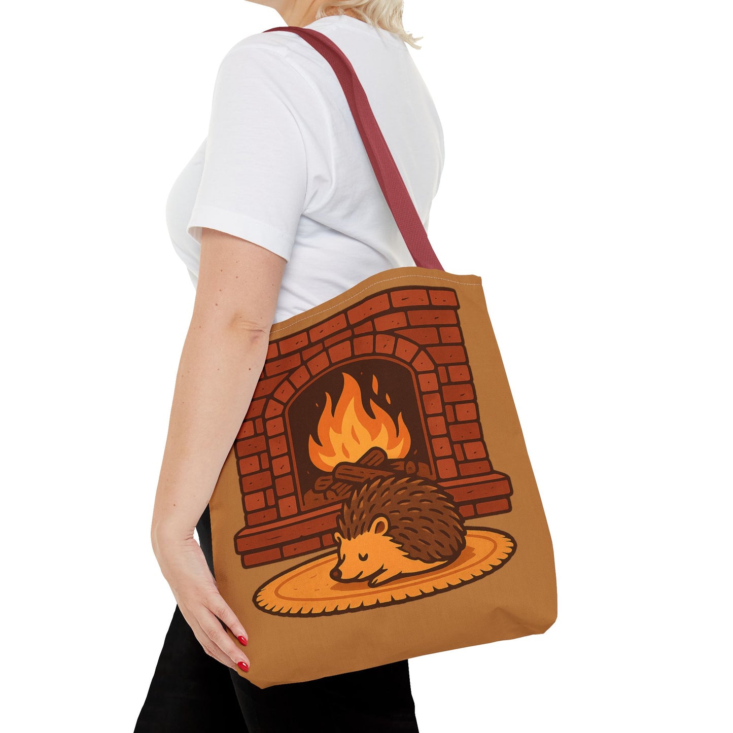 Fireside Spines Cozy Autumn Tote Bag