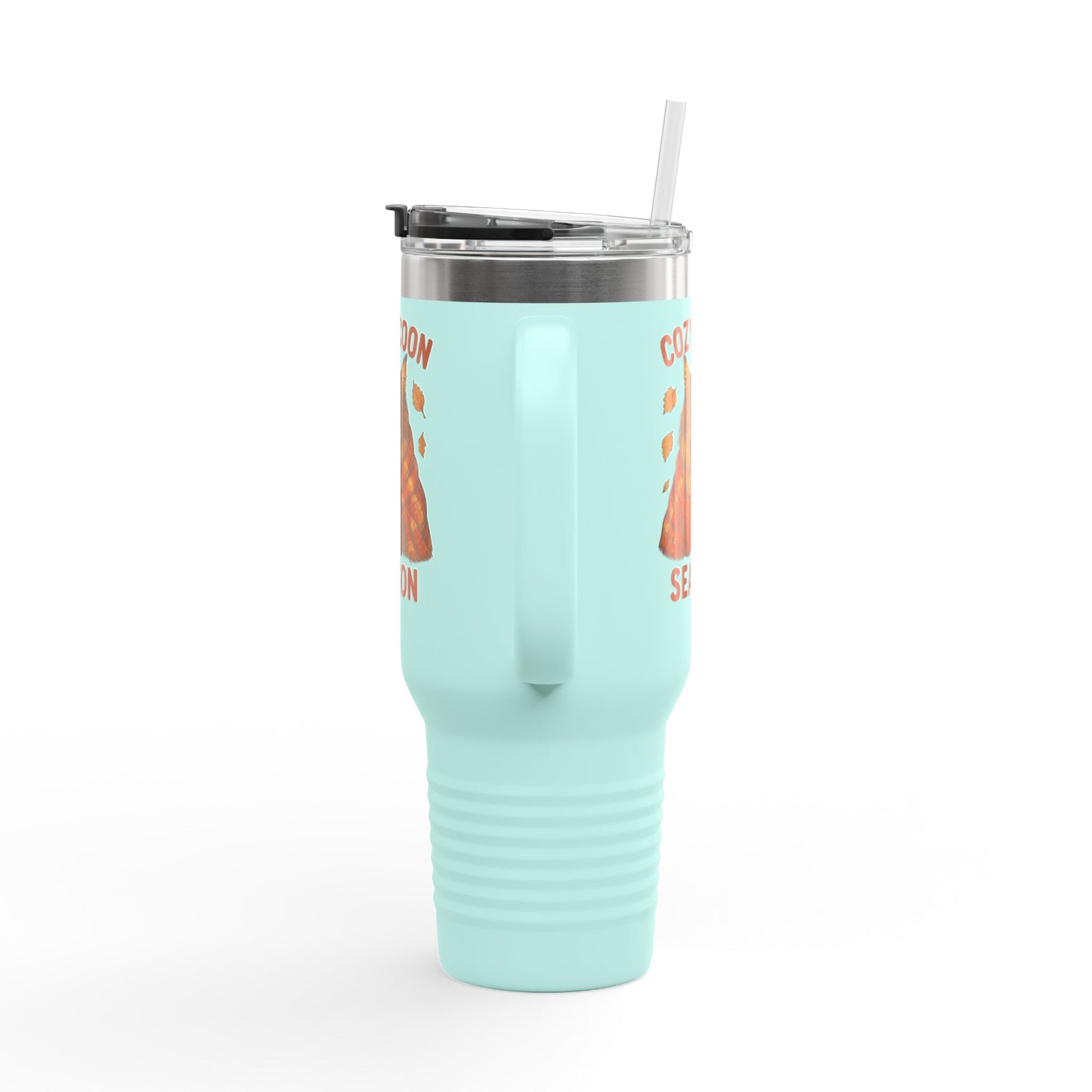 Cozy Coon Season Cat Travel Mug