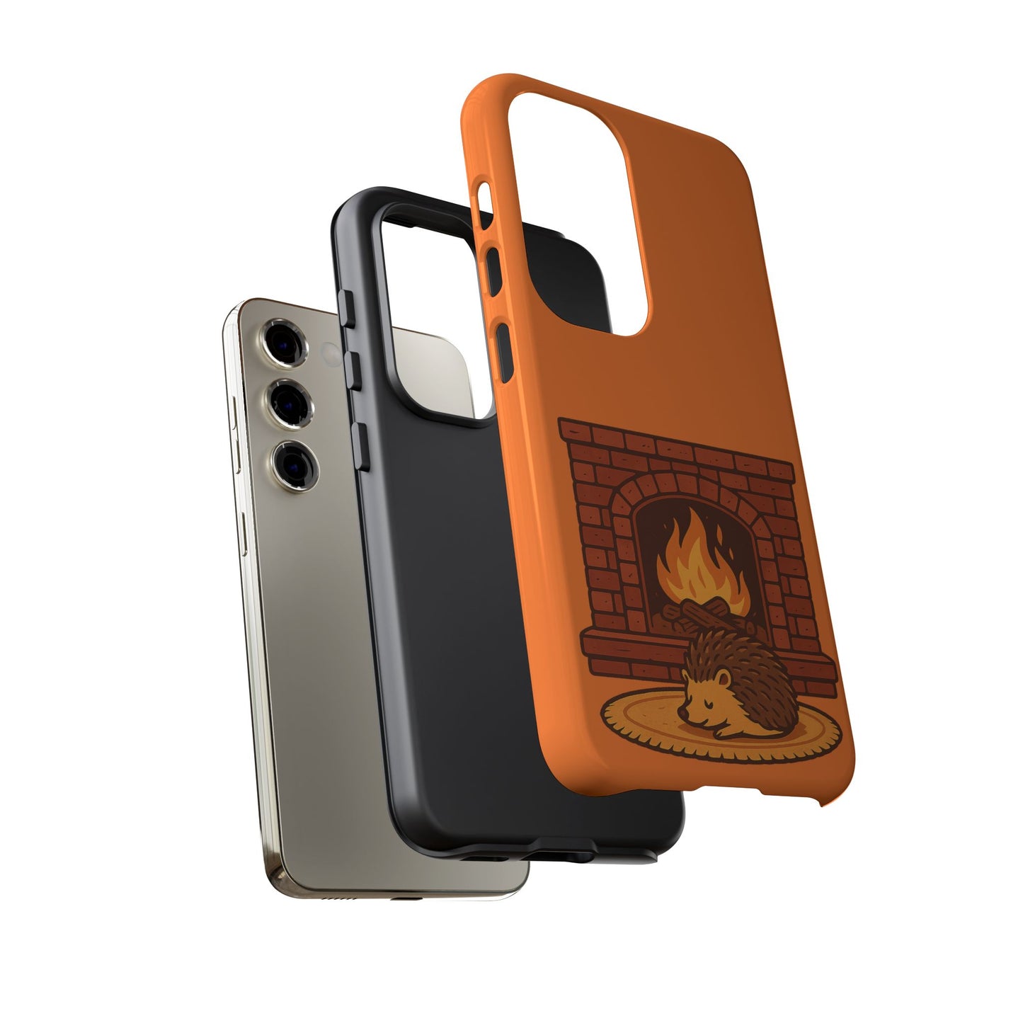 Fireside Spines Cozy Autumn Hedgehog Phone Case