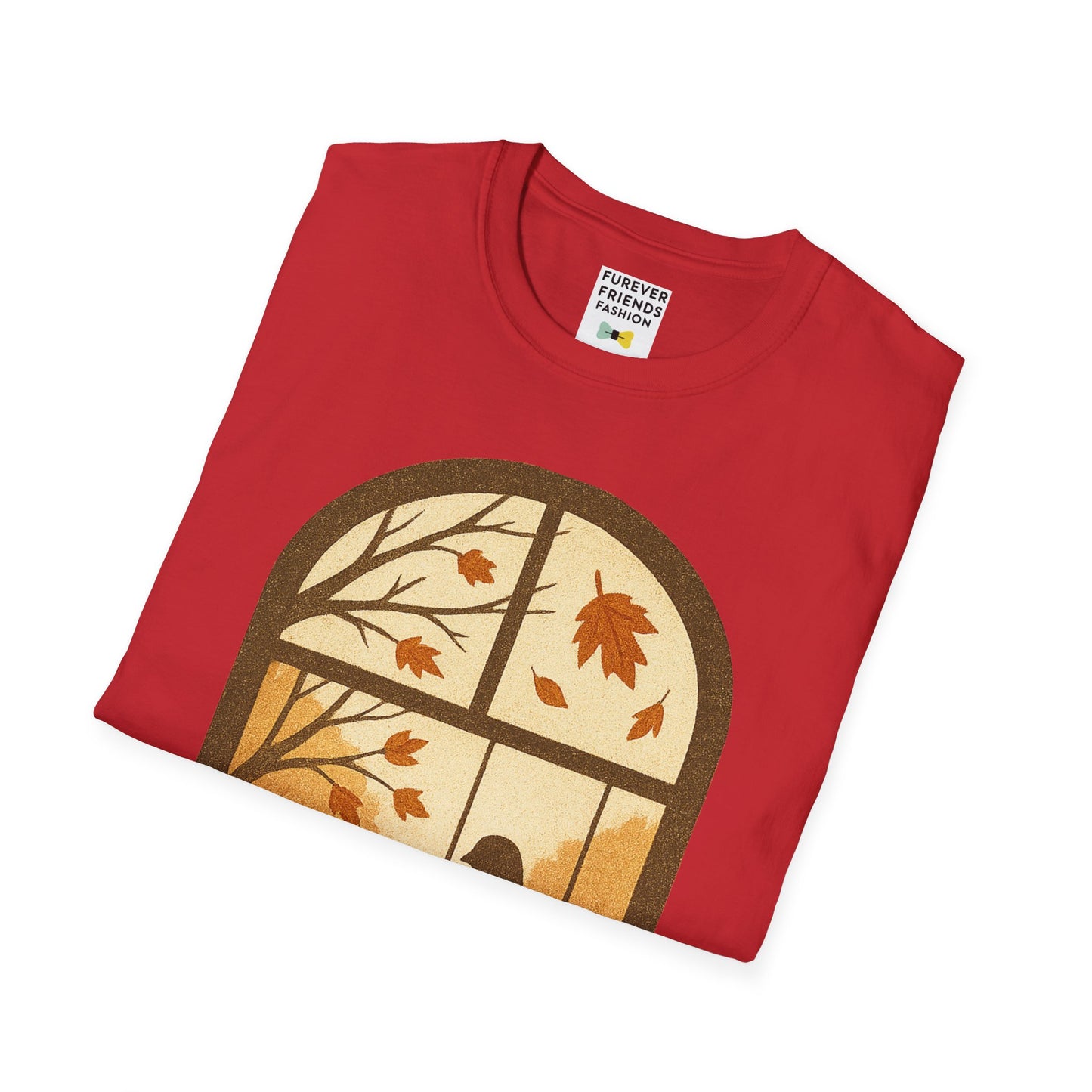 Bird In The Window Autumn Themed Tee