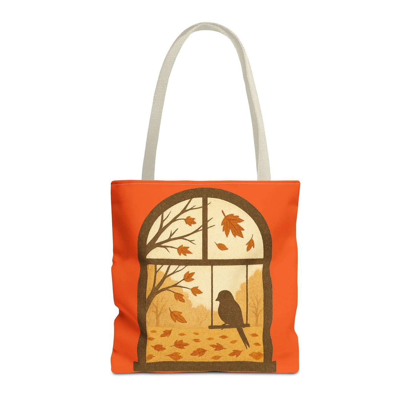 Bird In The Window Autumn Themed Tote Bag