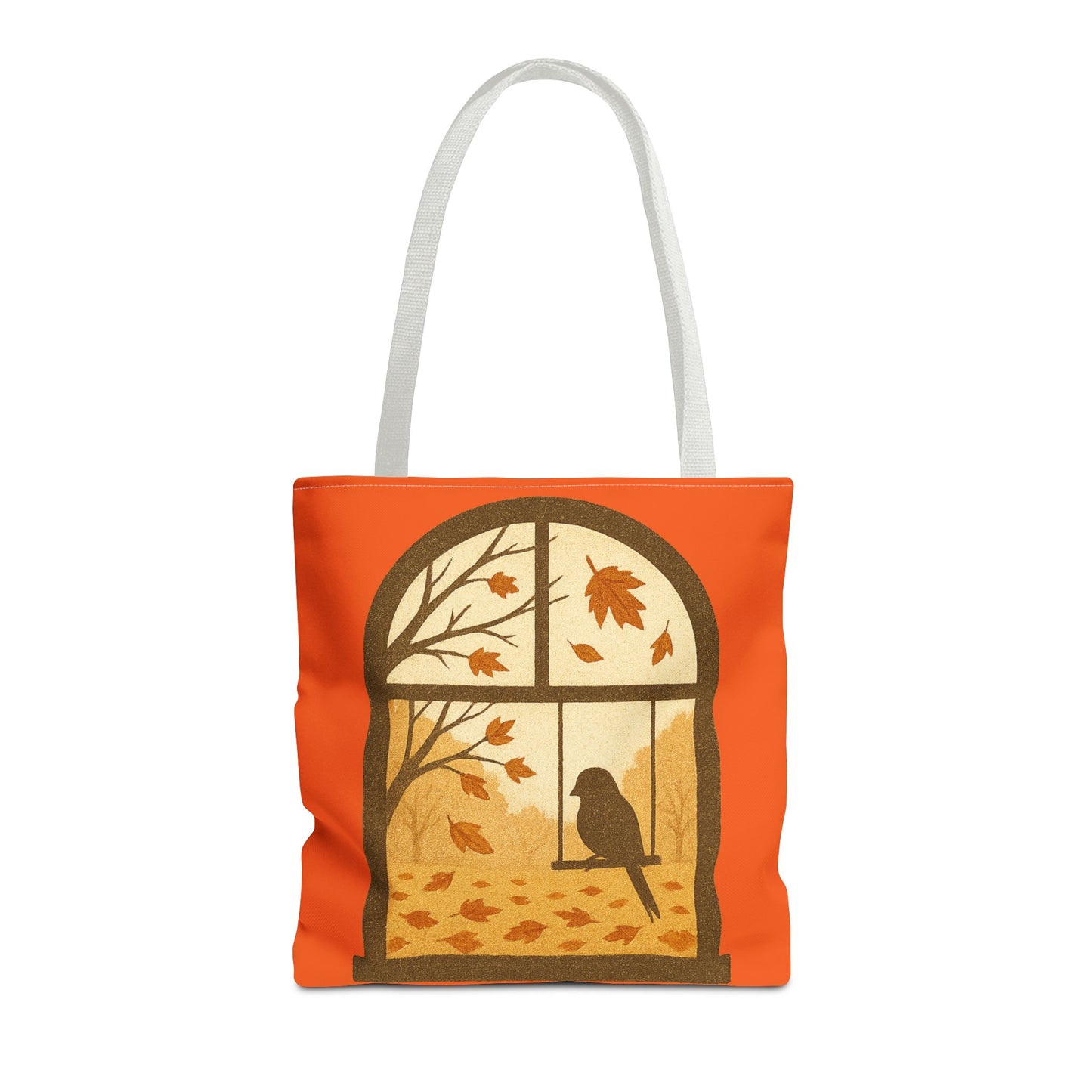 Bird In The Window Autumn Themed Tote Bag