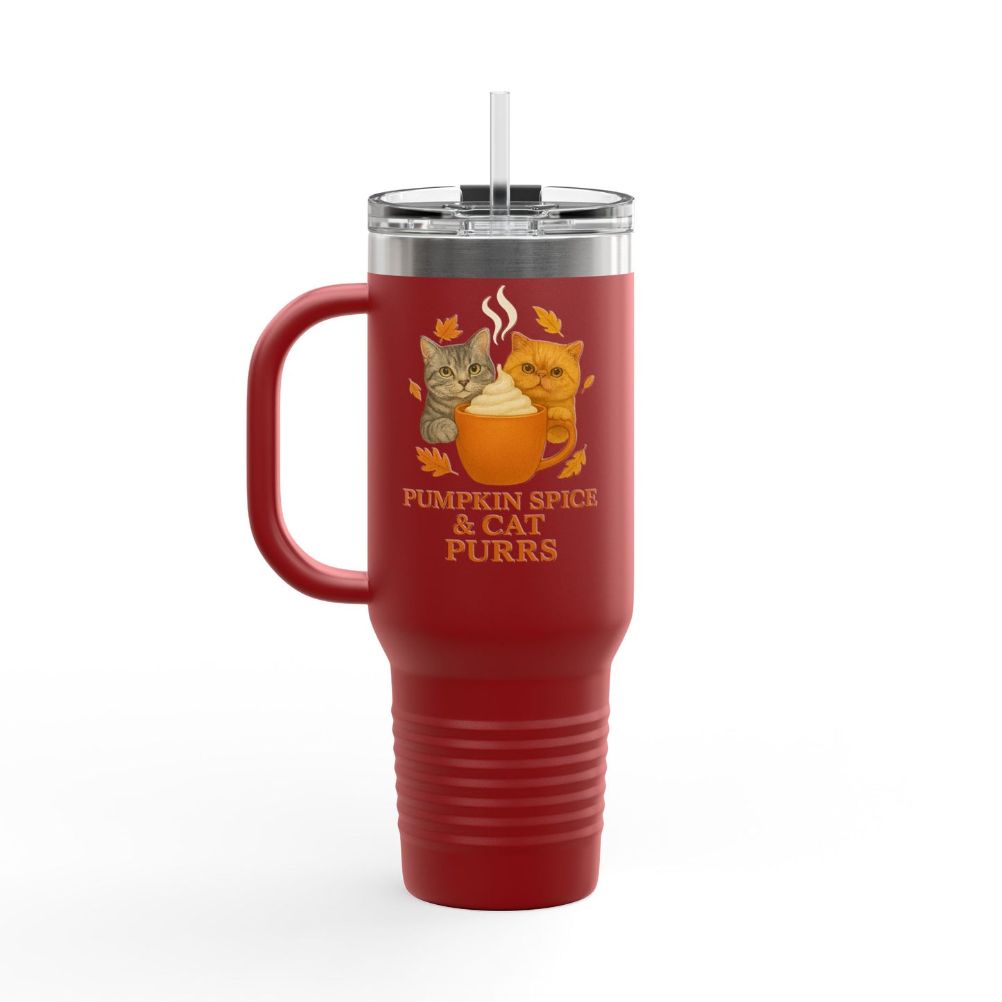 Pumpkin Spice and Cat Purrs Travel Mug