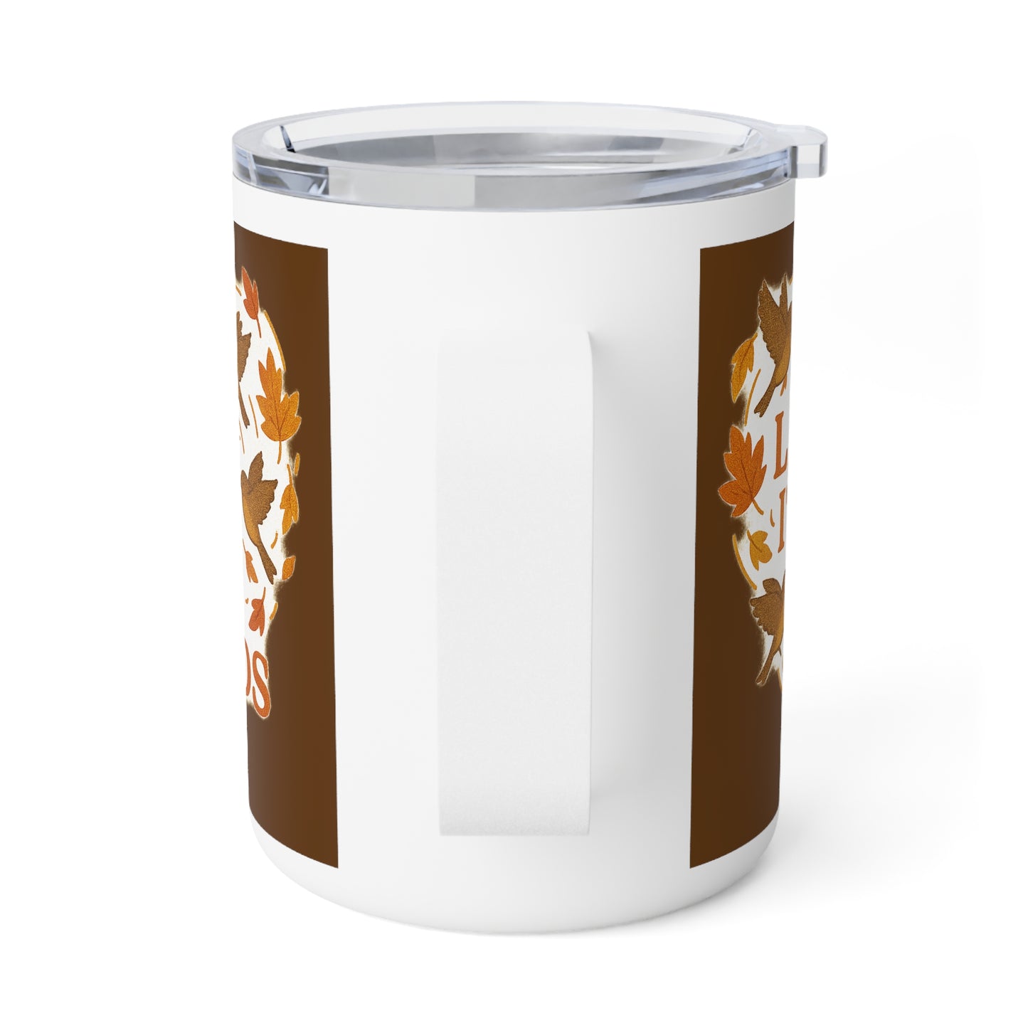 leaf It To The Birds Autumn Themed Insulated Coffee Mug