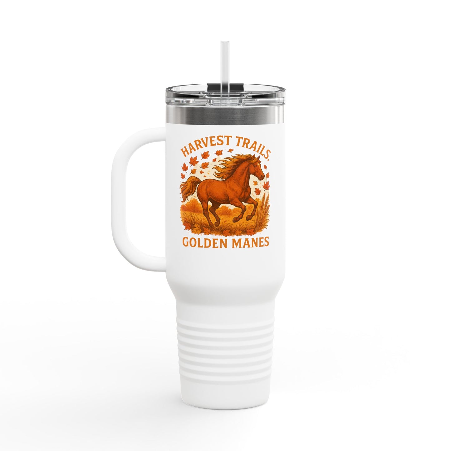 Harvest Trails Golden Manes Autumn Themed Travel Mug