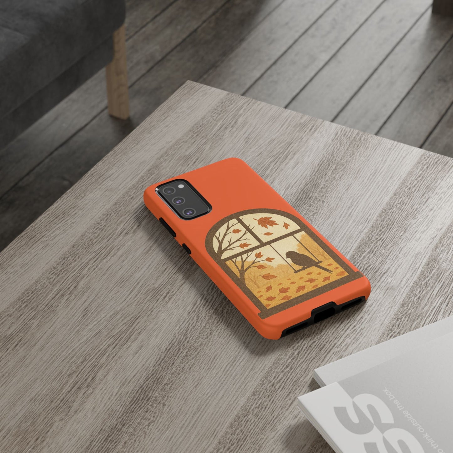 Bird In The Window Autumn Themed Phone Case