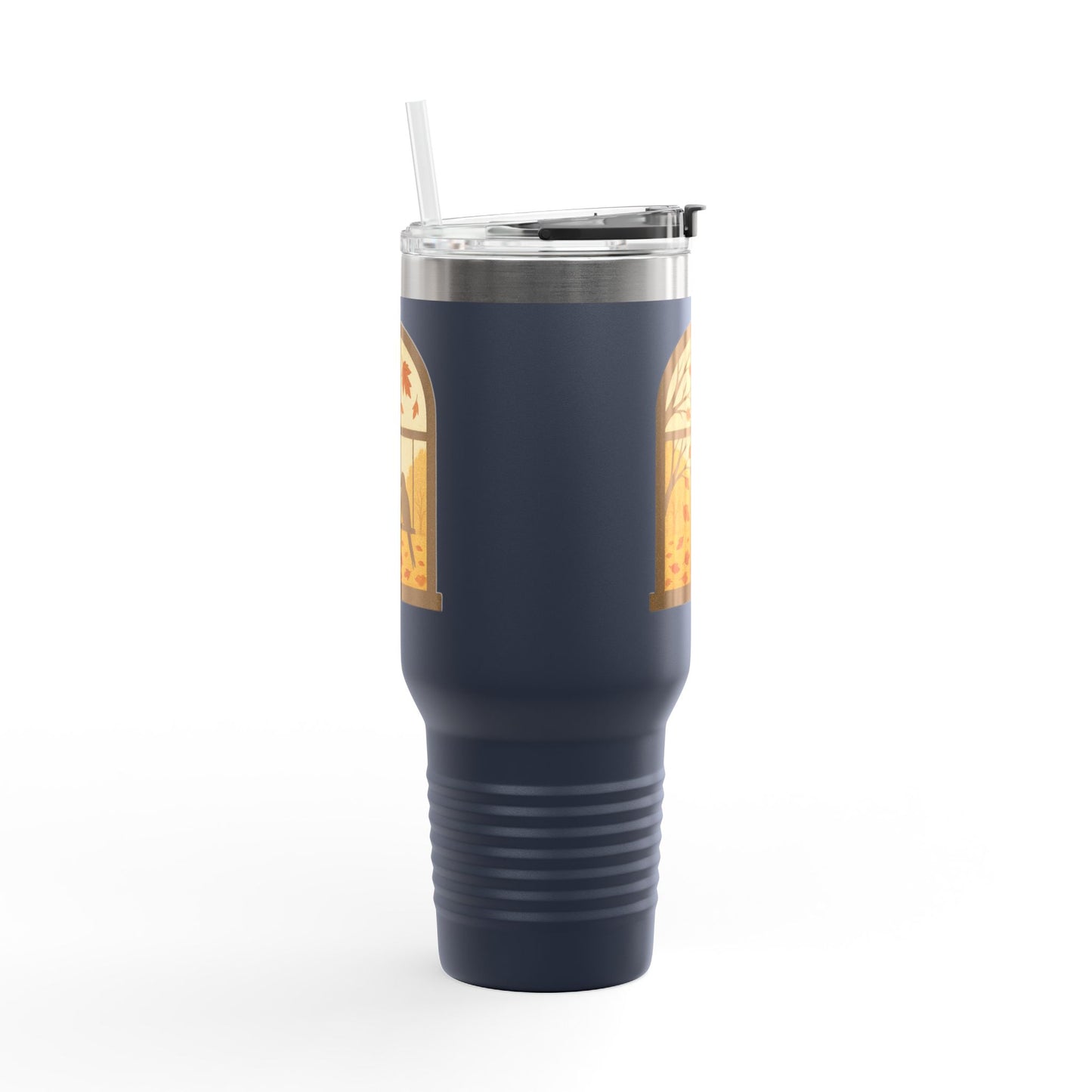 Bird In The Window Autumn Themed Travel Mug
