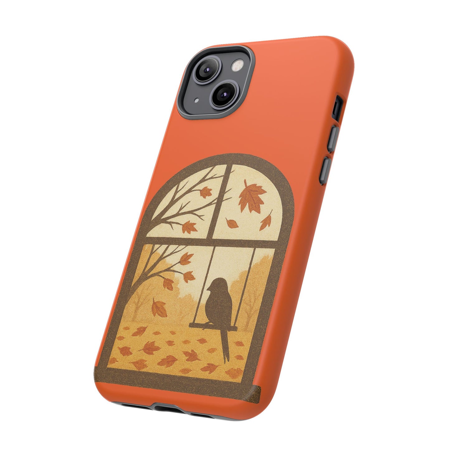 Bird In The Window Autumn Themed Phone Case