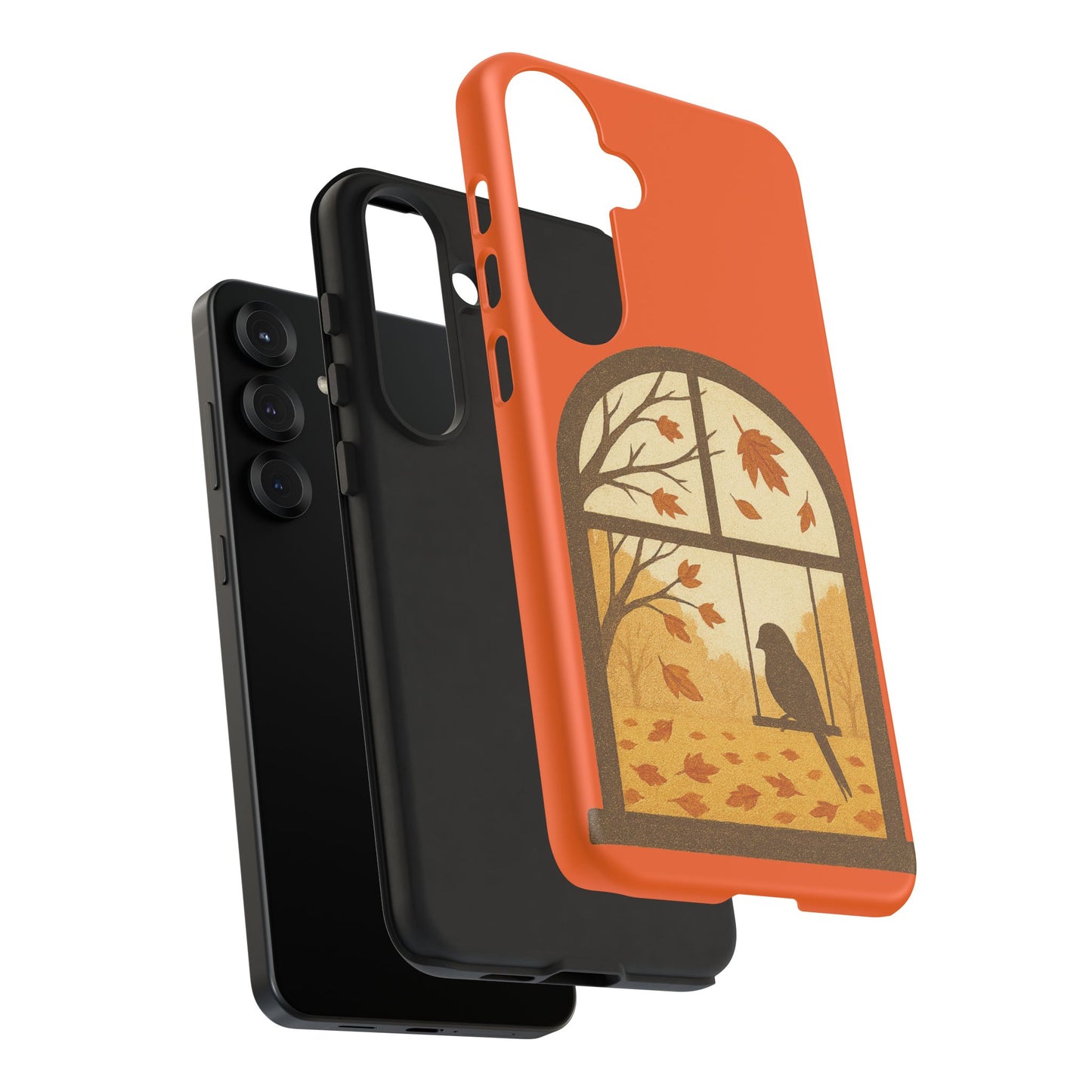 Bird In The Window Autumn Themed Phone Case