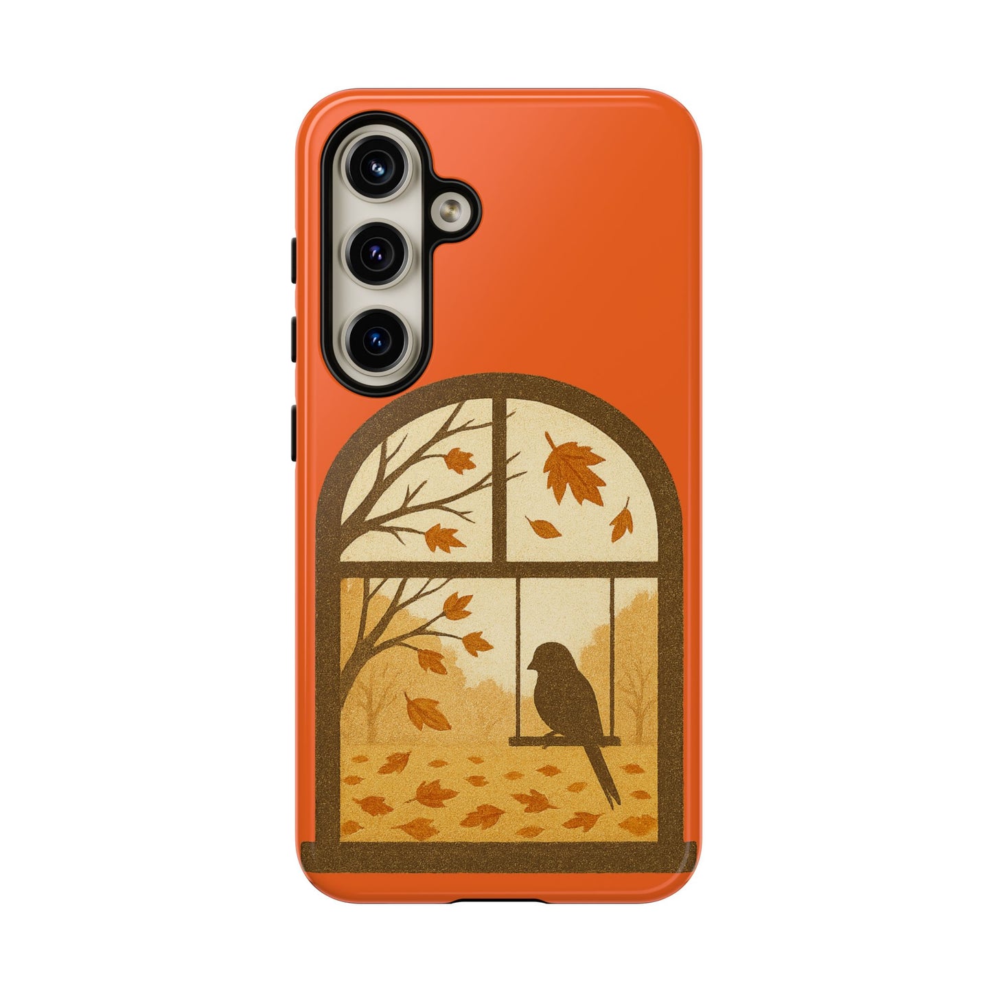 Bird In The Window Autumn Themed Phone Case