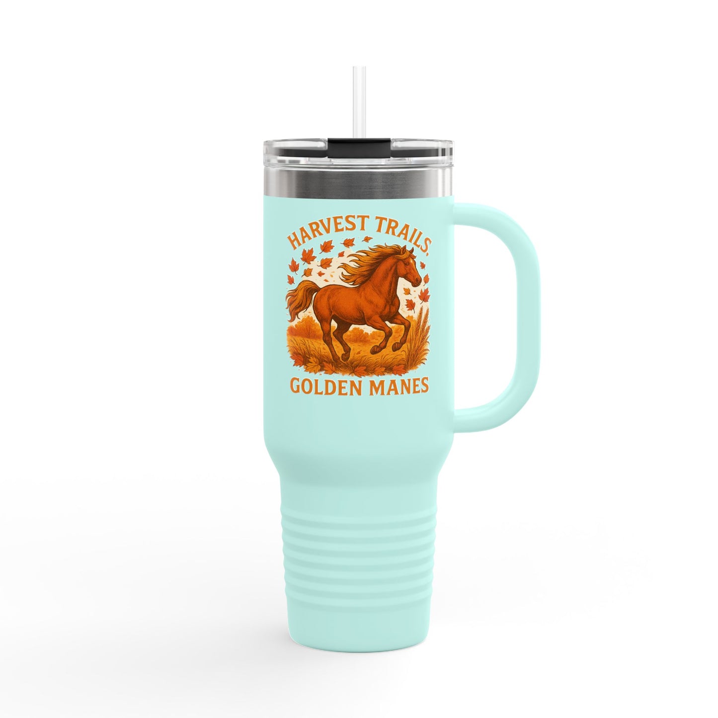 Harvest Trails Golden Manes Autumn Themed Travel Mug