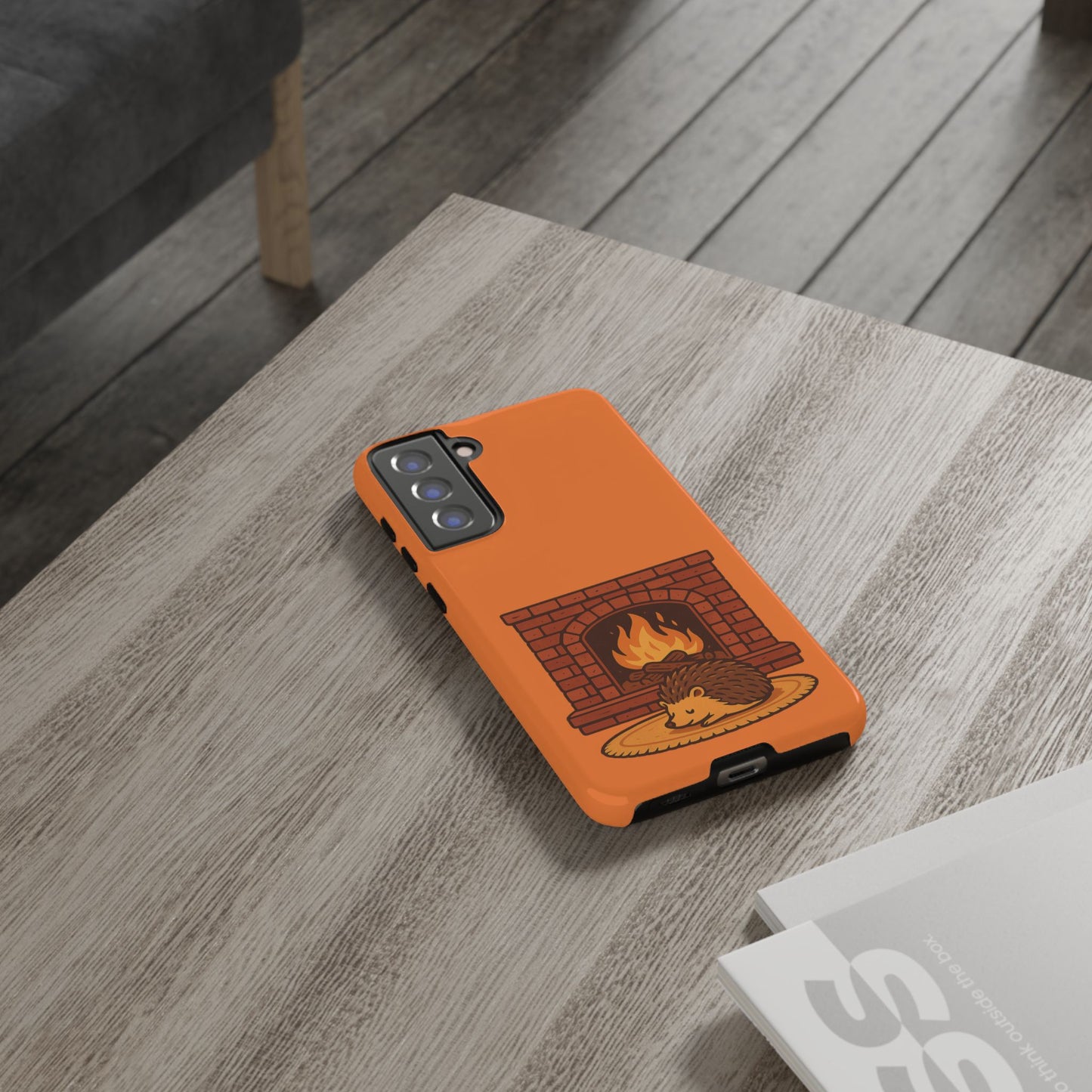 Fireside Spines Cozy Autumn Hedgehog Phone Case