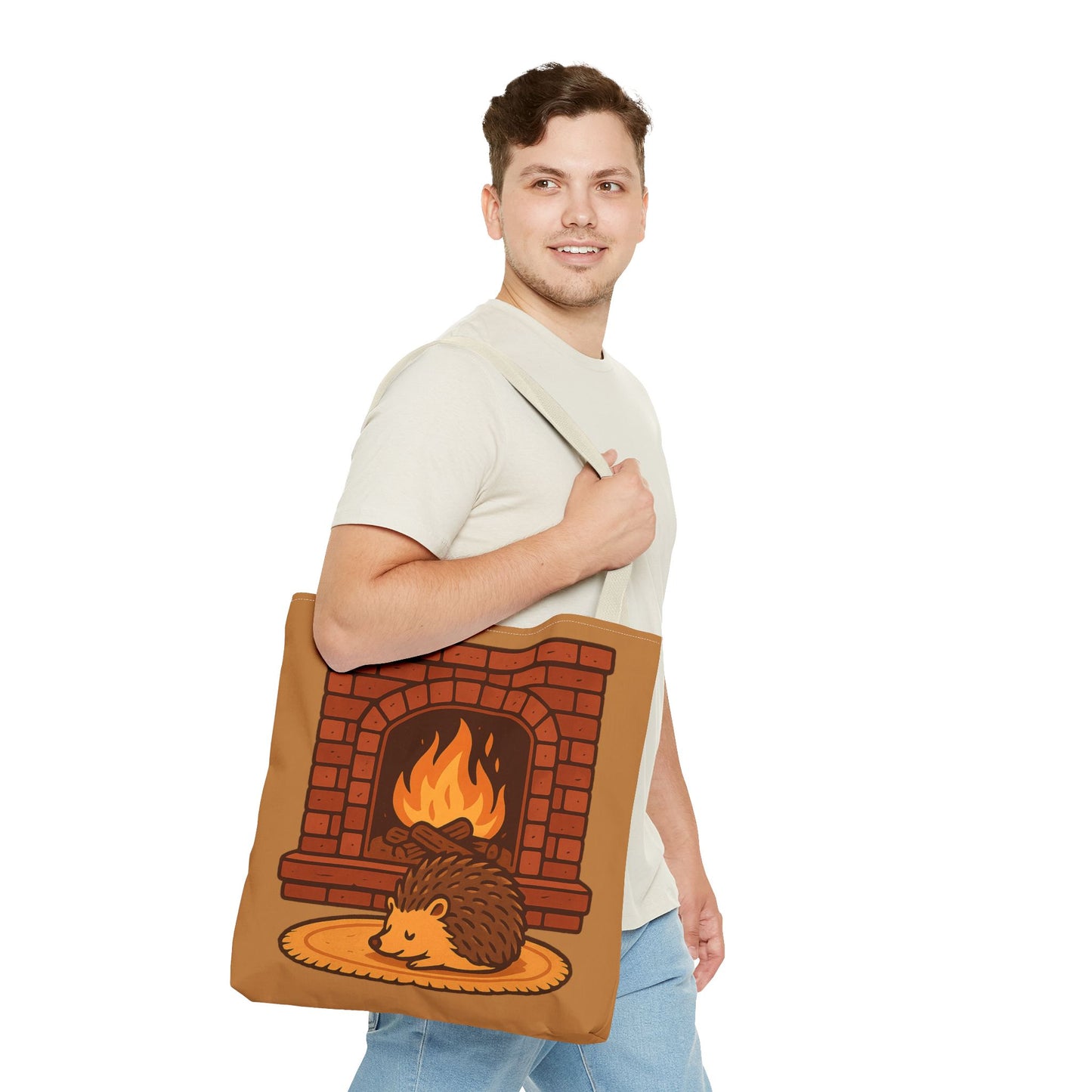 Fireside Spines Cozy Autumn Tote Bag