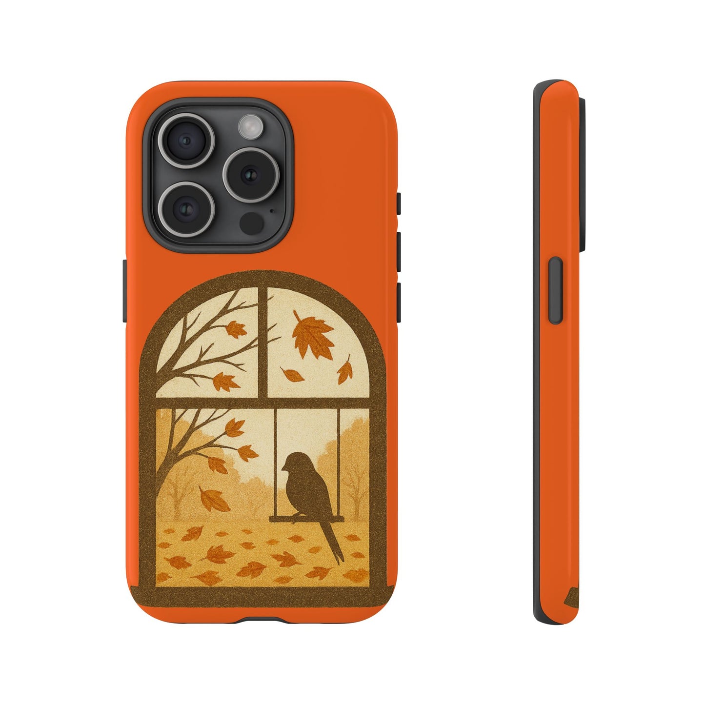 Bird In The Window Autumn Themed Phone Case