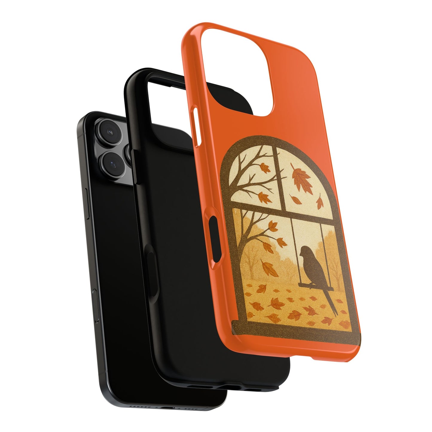Bird In The Window Autumn Themed Phone Case