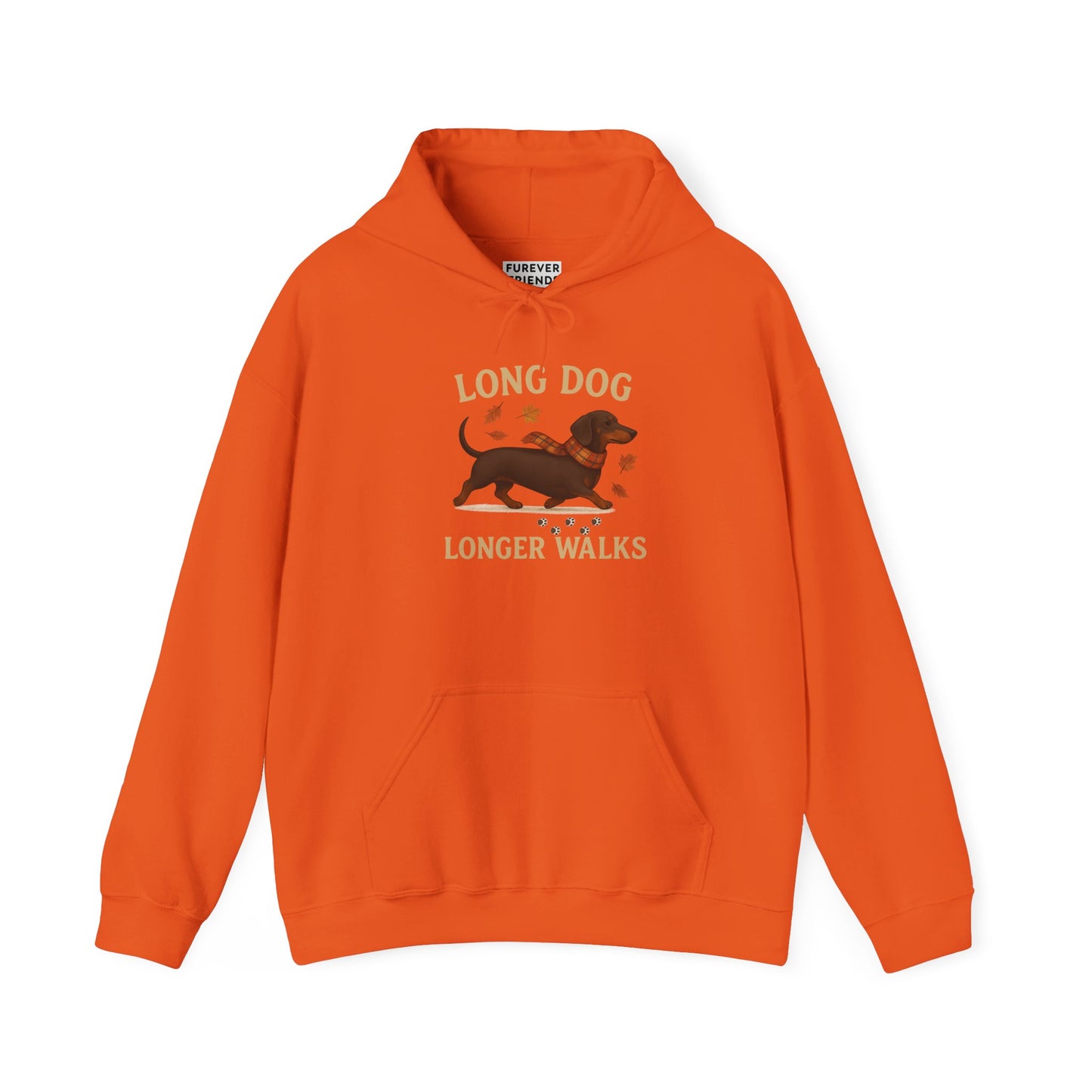 Long Dog Longer Walks Autumn Themed Hoodie