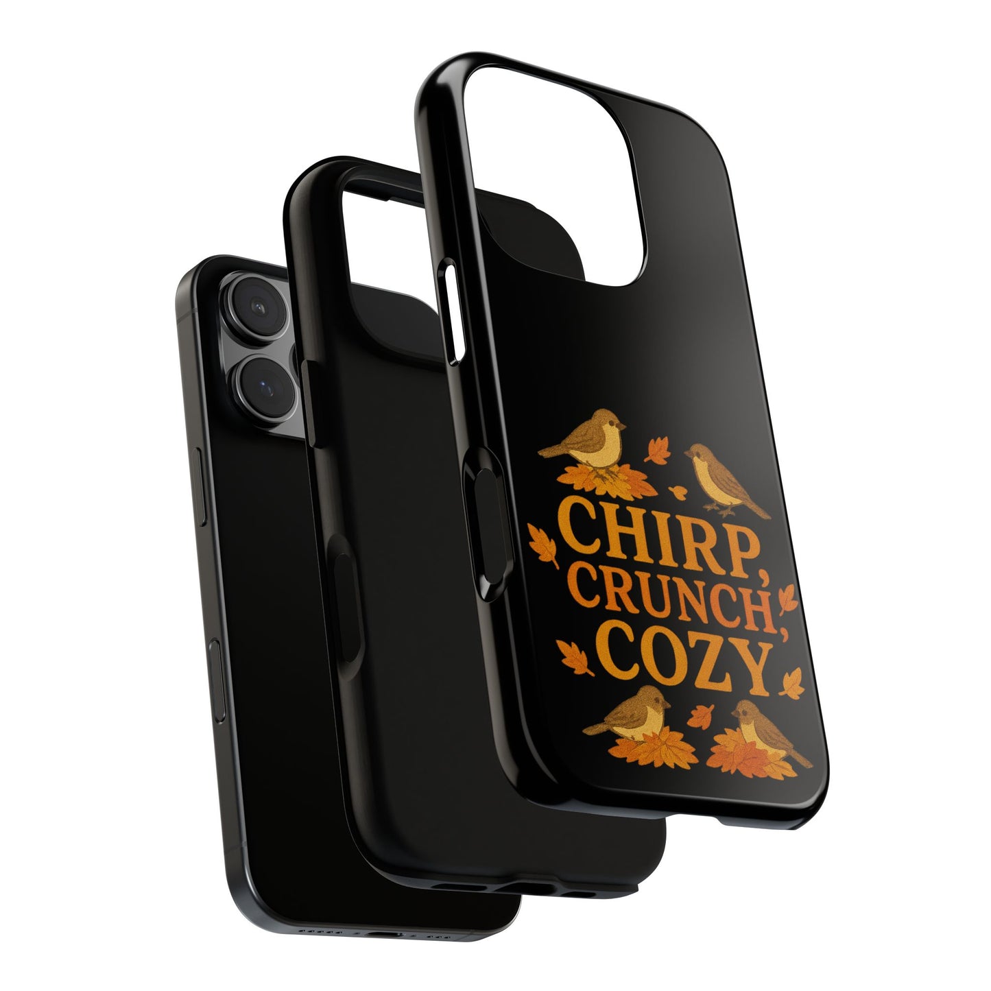 Chirp Crunch Cozy Autumn Themed Phone Case