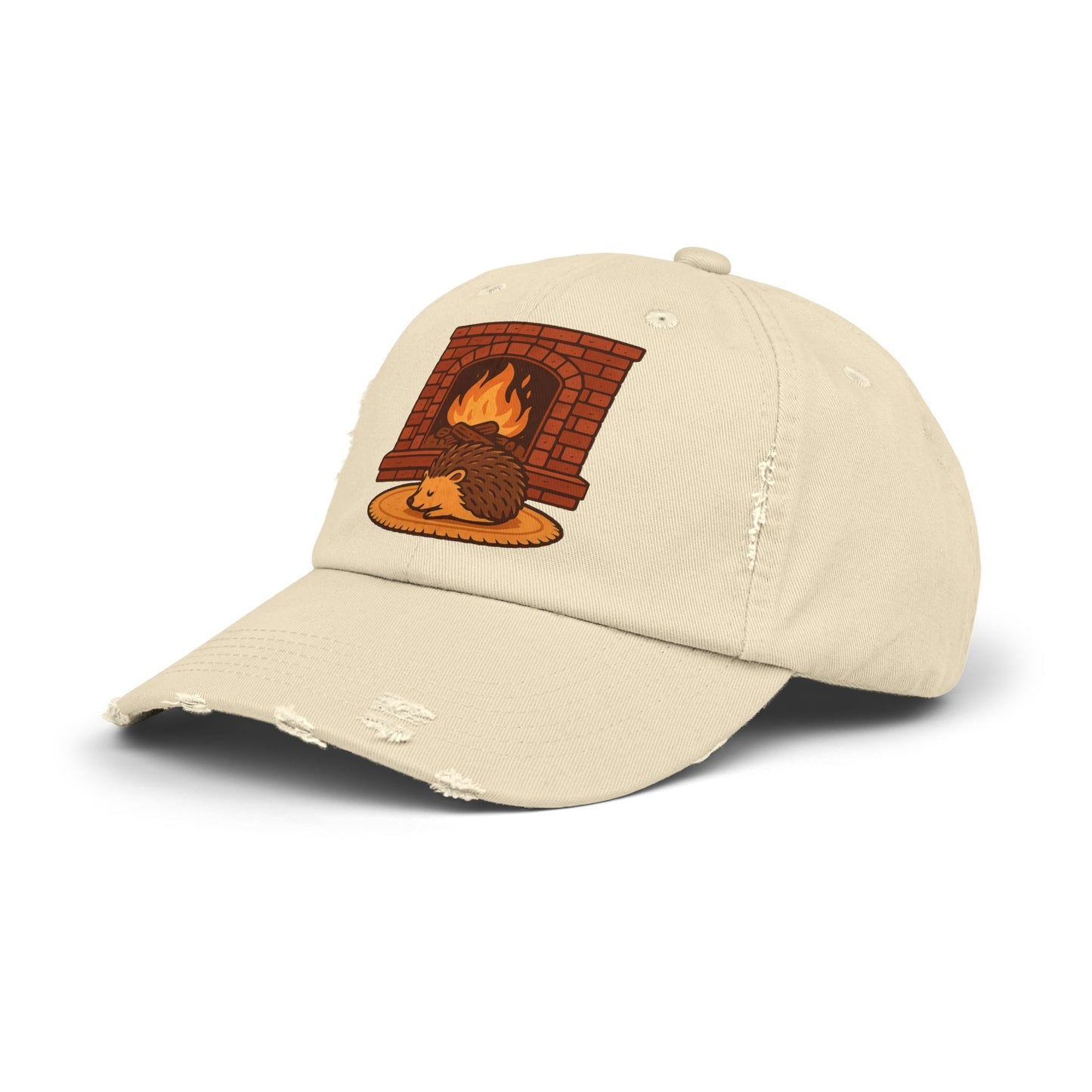 Cozy Spines Hedgehog Distressed Cap - Unisex, Casual Hat