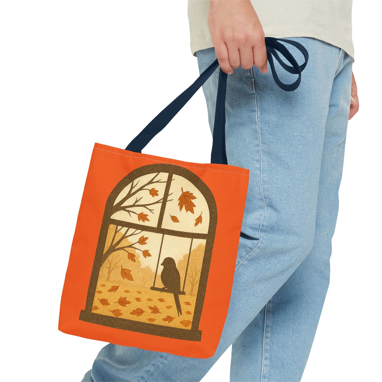 Bird In The Window Autumn Themed Tote Bag