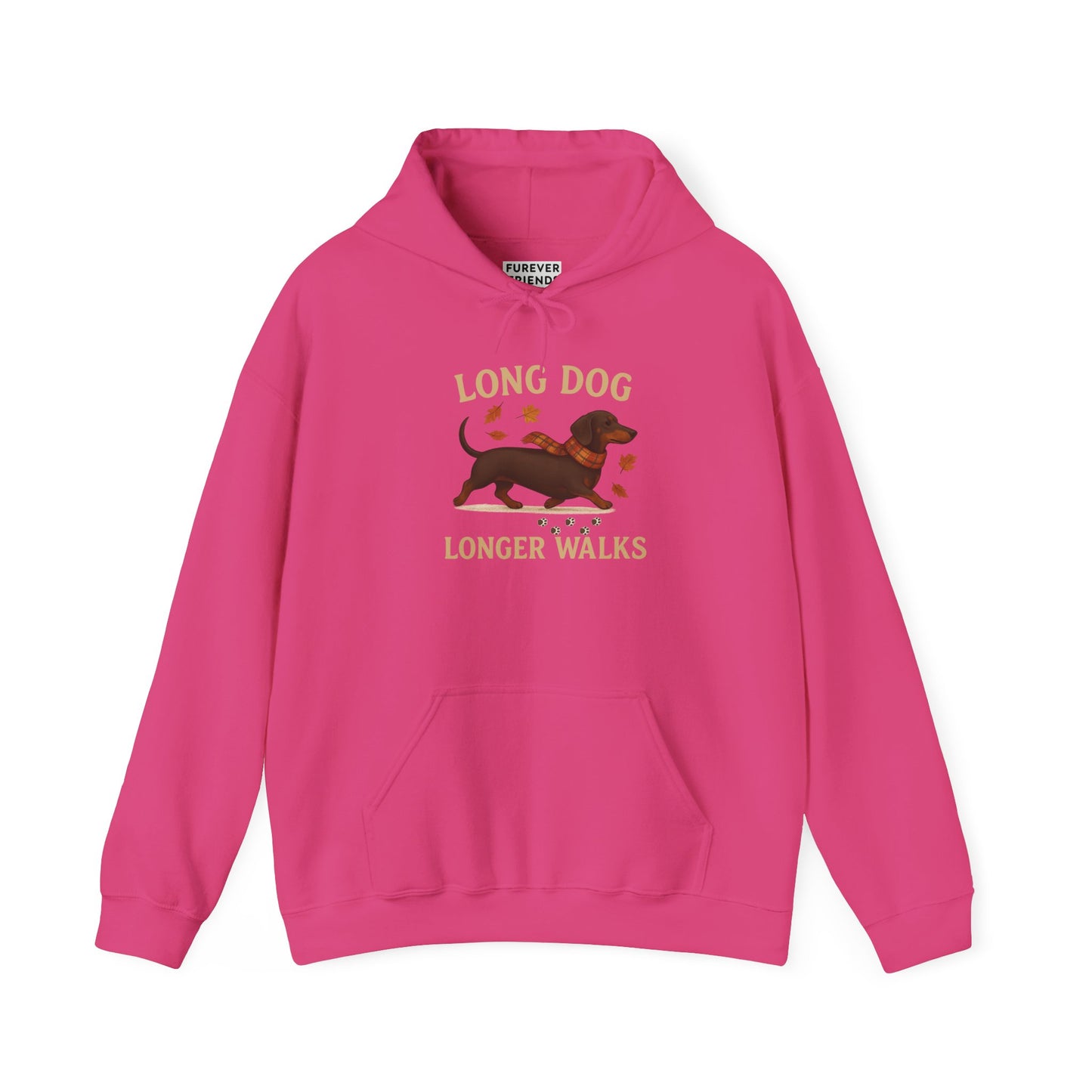 Long Dog Longer Walks Autumn Themed Hoodie