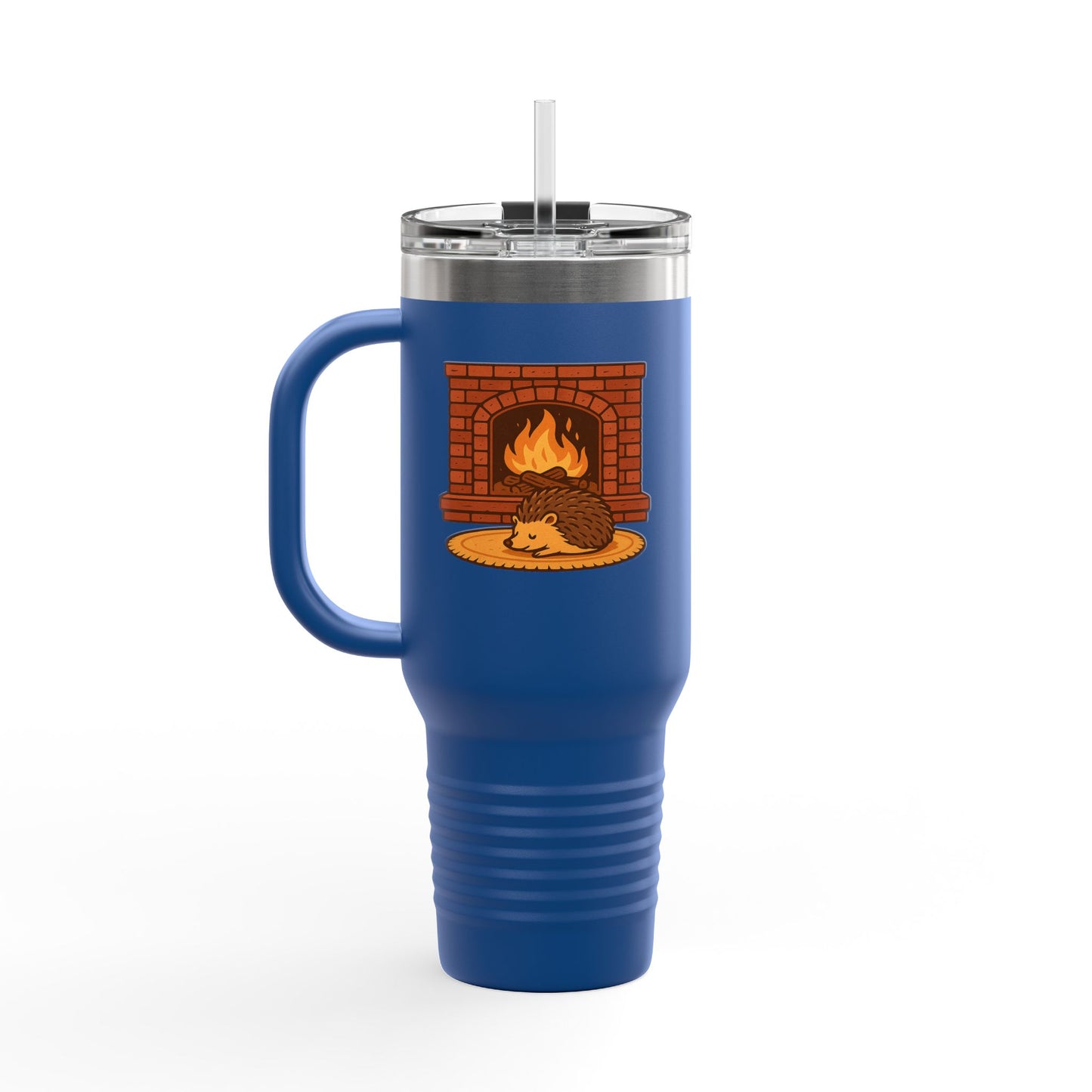 Fireside Spines Cozy Autumn Travel Mug