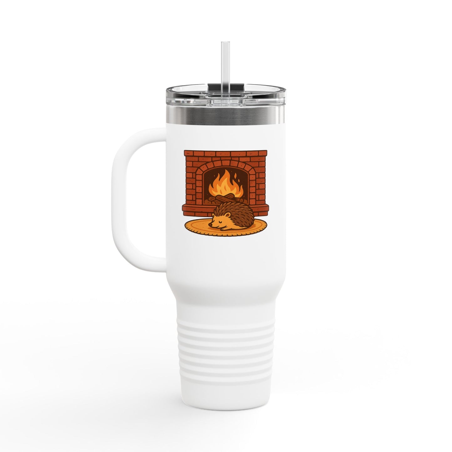 Fireside Spines Cozy Autumn Travel Mug