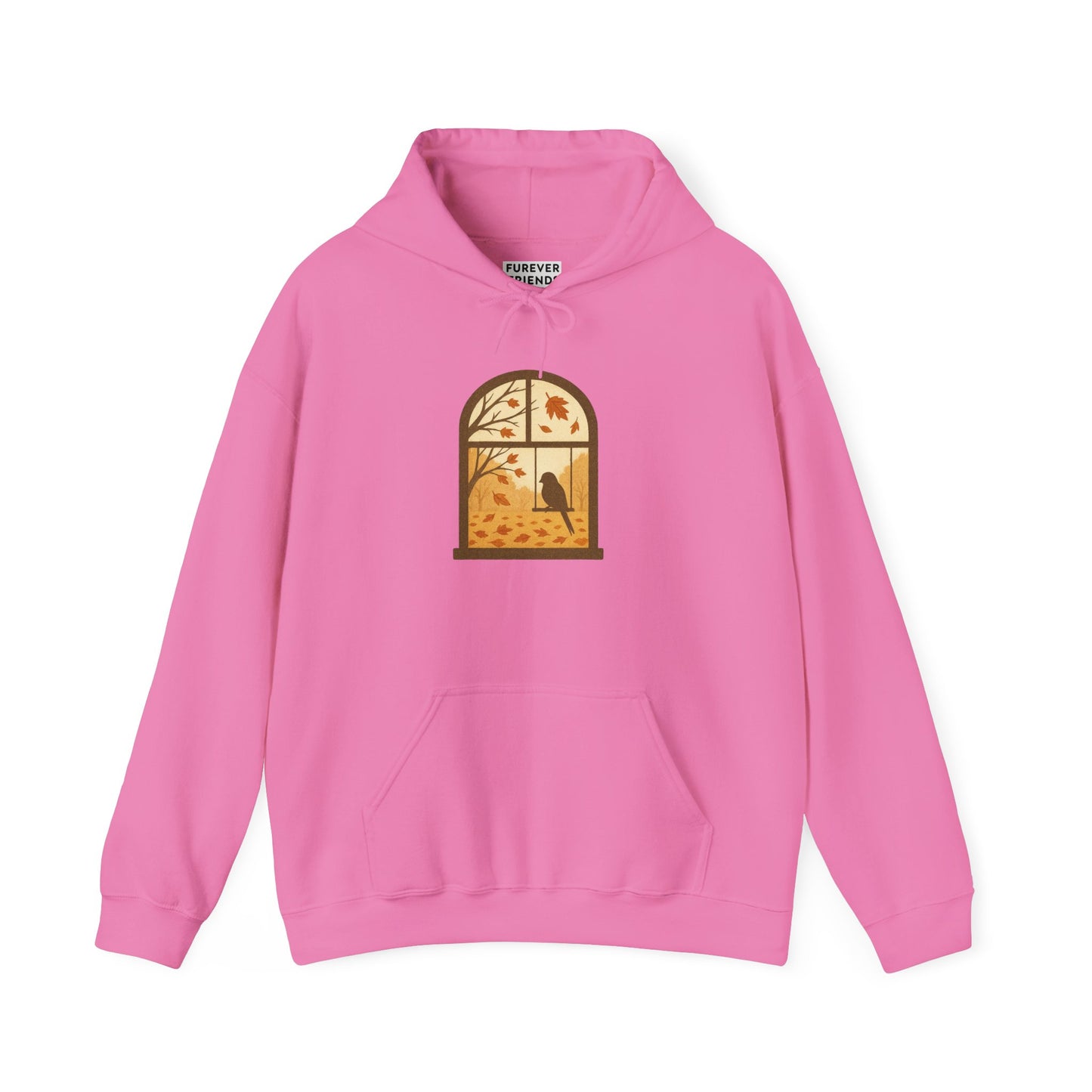 Bird In The Window Autumn Themed Hoodie