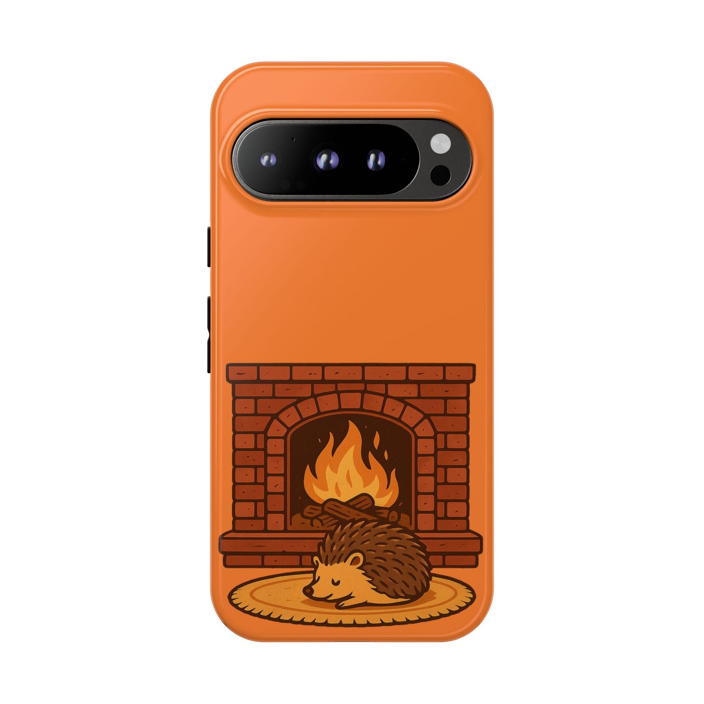 Fireside Spines Cozy Autumn Hedgehog Phone Case