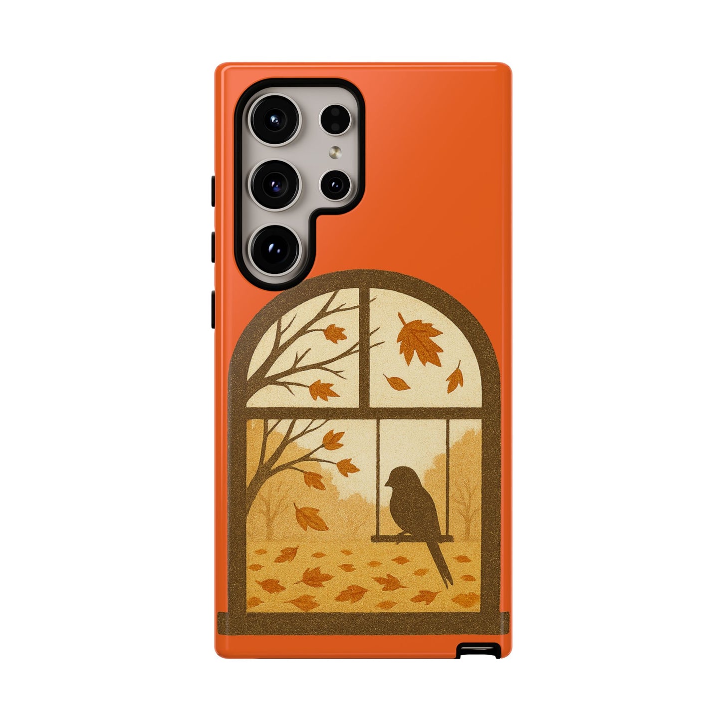 Bird In The Window Autumn Themed Phone Case