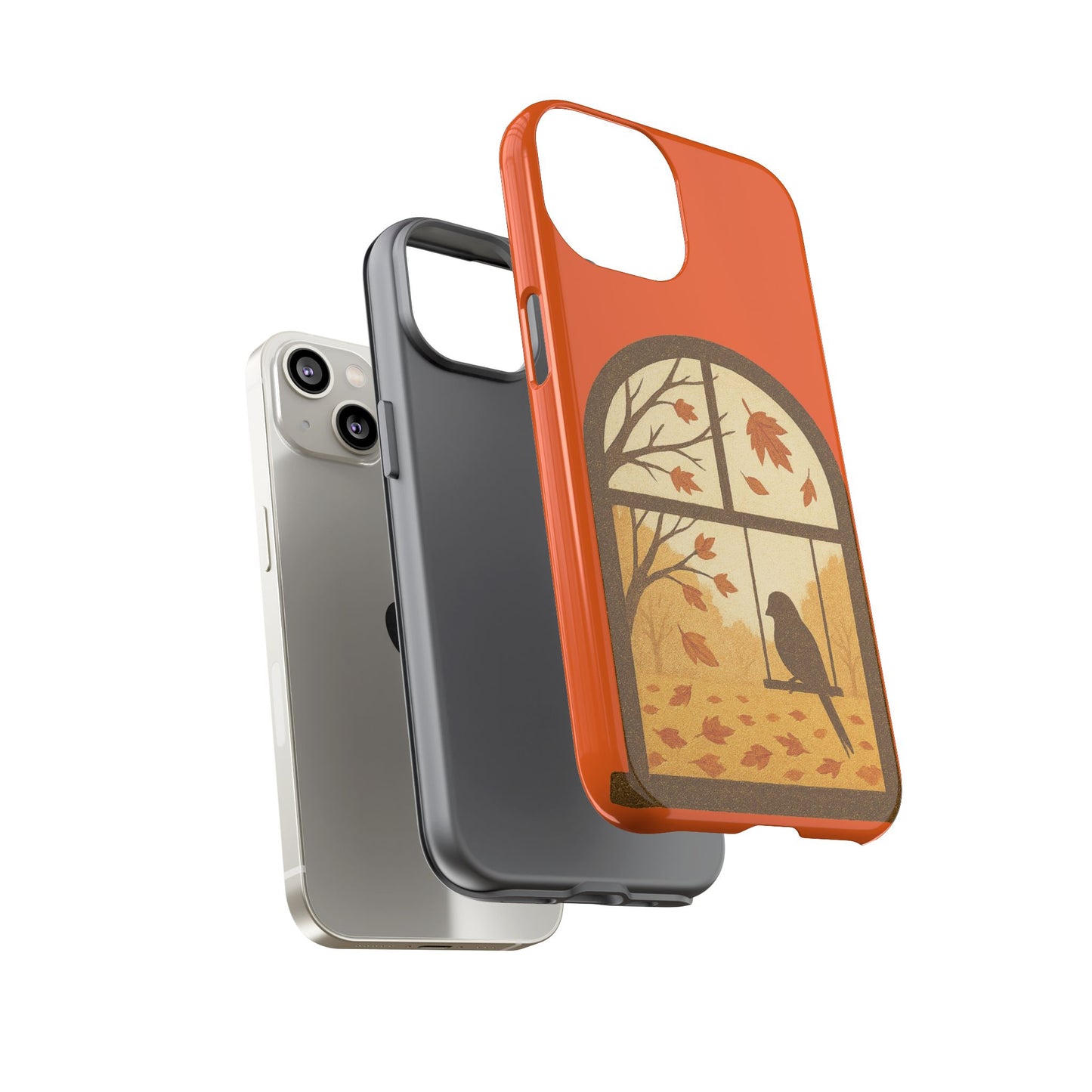 Bird In The Window Autumn Themed Phone Case