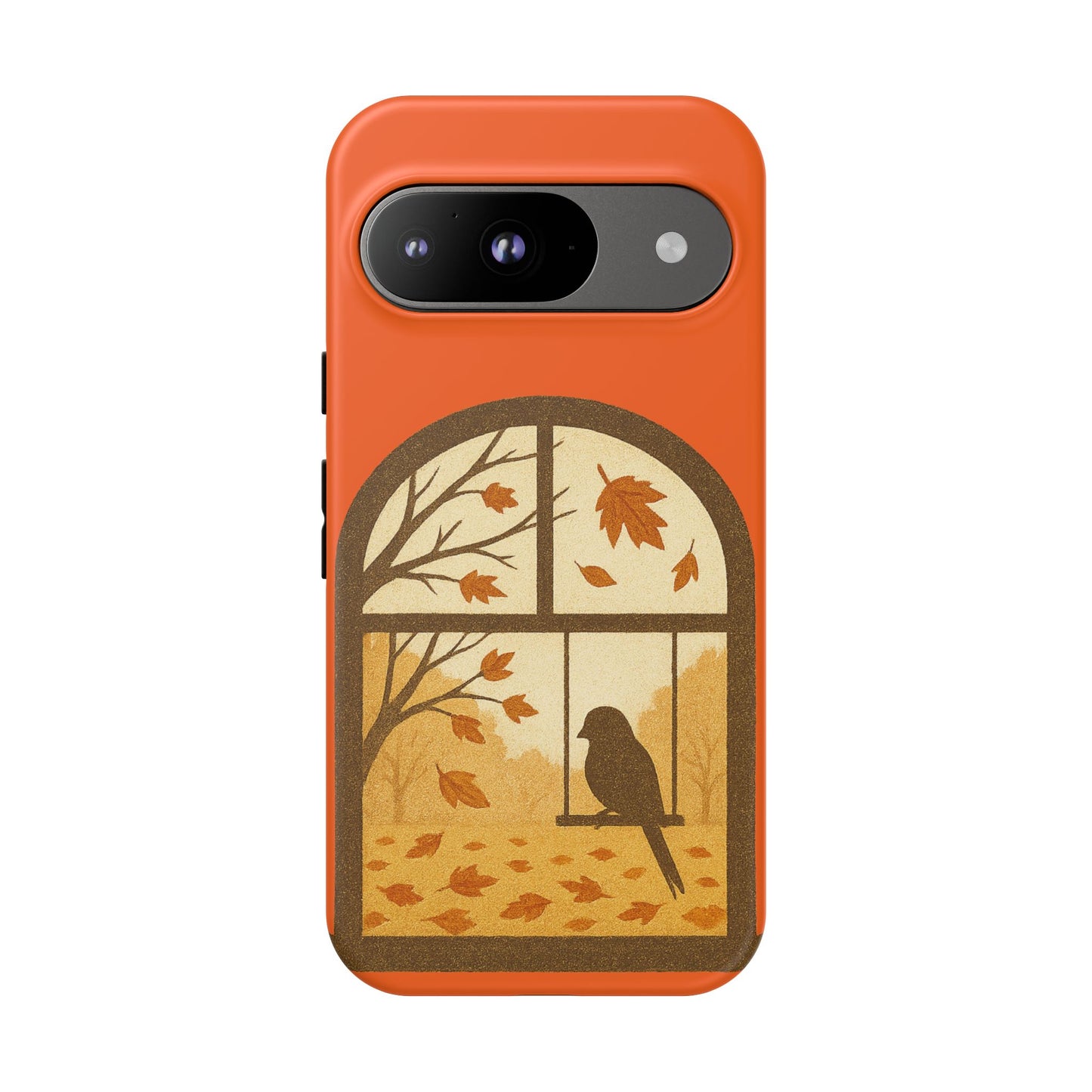Bird In The Window Autumn Themed Phone Case