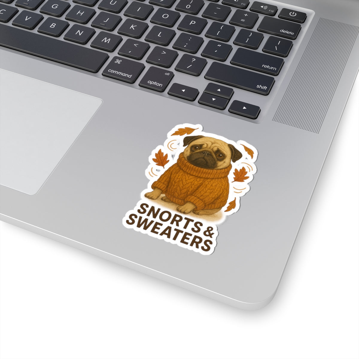 Snorts and Sweaters Pug Dog Sticker