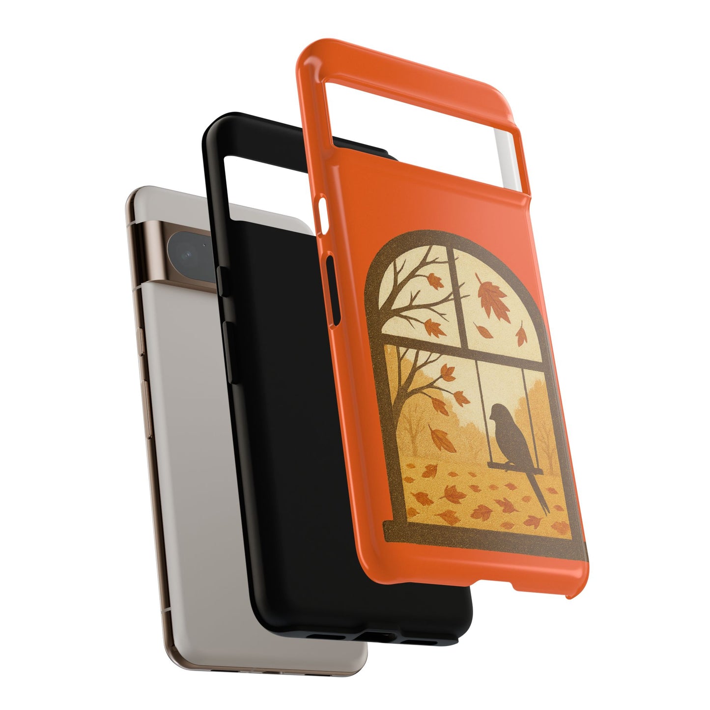 Bird In The Window Autumn Themed Phone Case