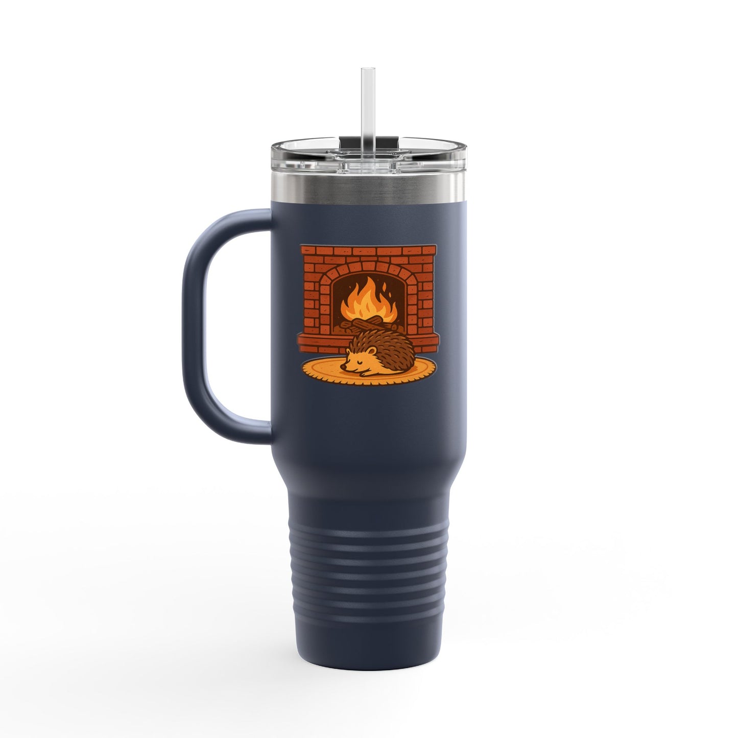 Fireside Spines Cozy Autumn Travel Mug