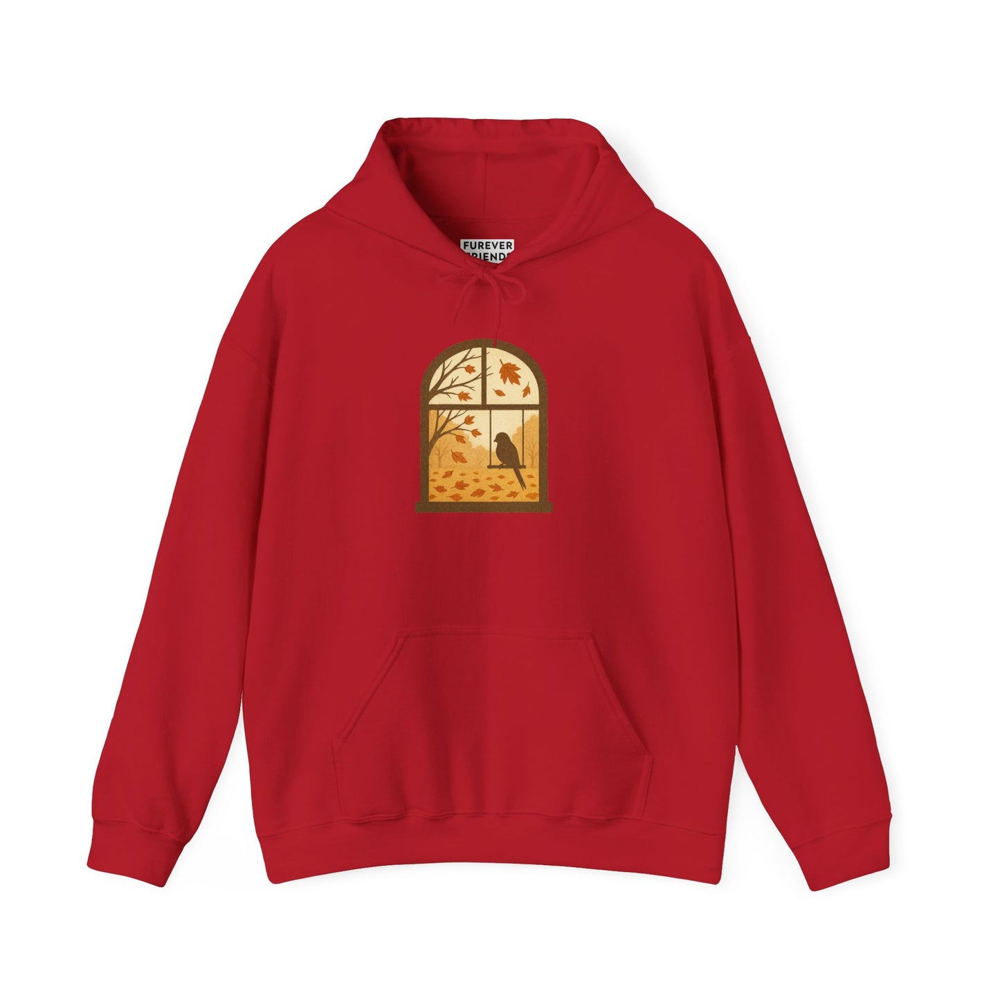 Bird In The Window Autumn Themed Hoodie
