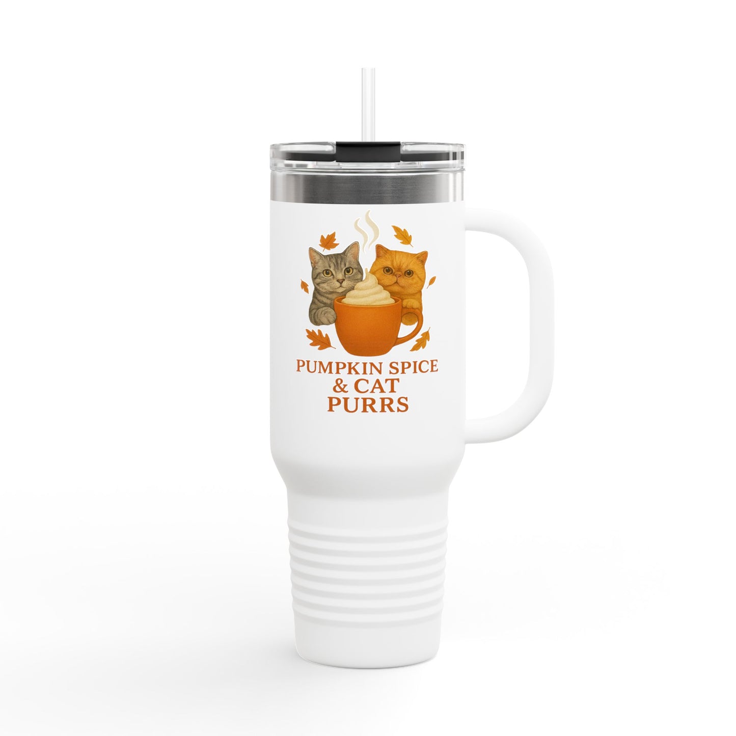 Pumpkin Spice and Cat Purrs Travel Mug