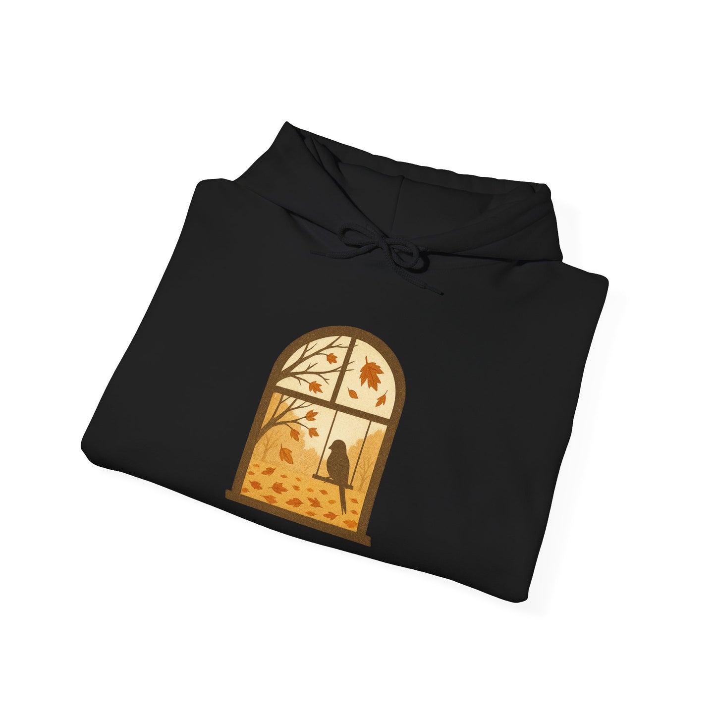 Bird In The Window Autumn Themed Hoodie