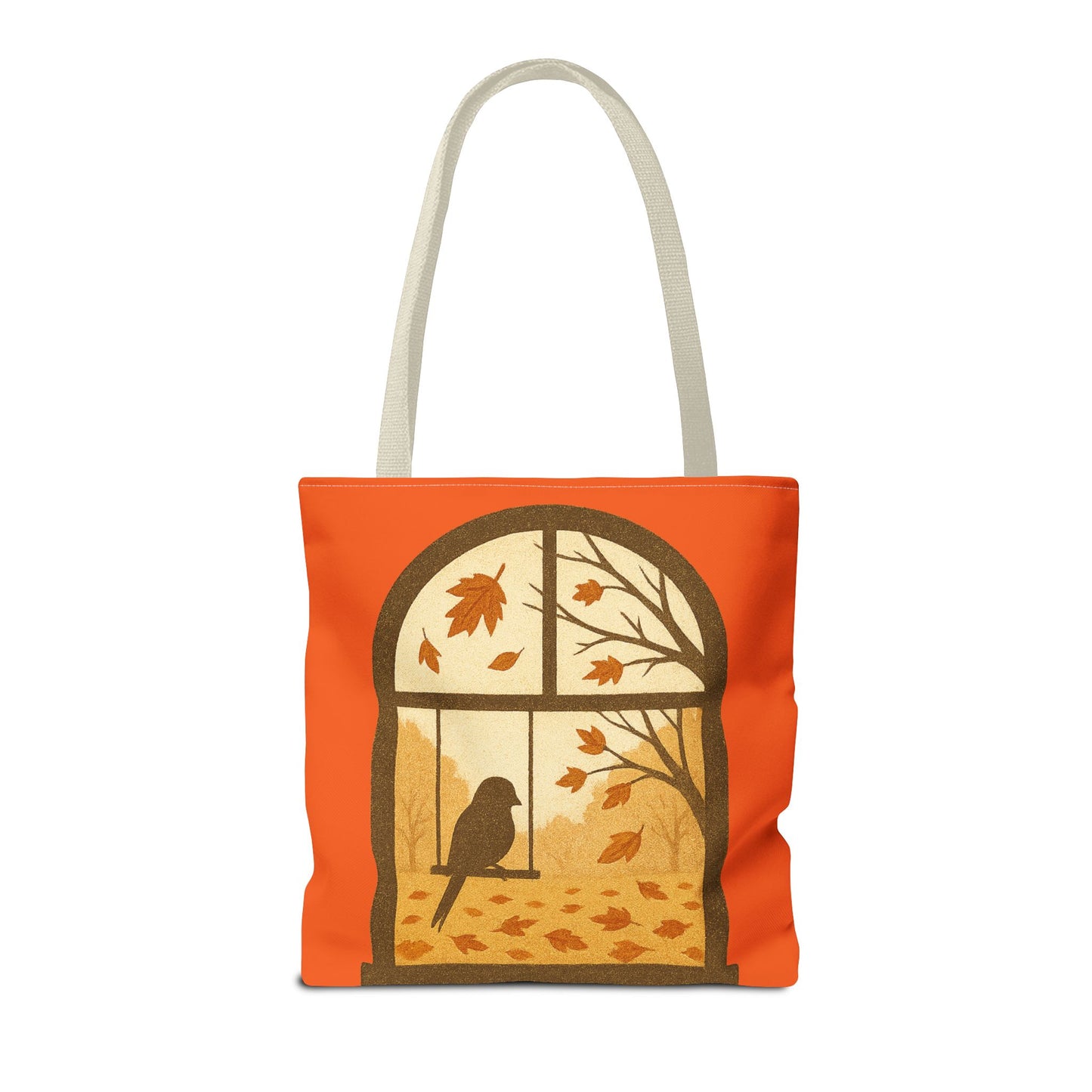 Bird In The Window Autumn Themed Tote Bag