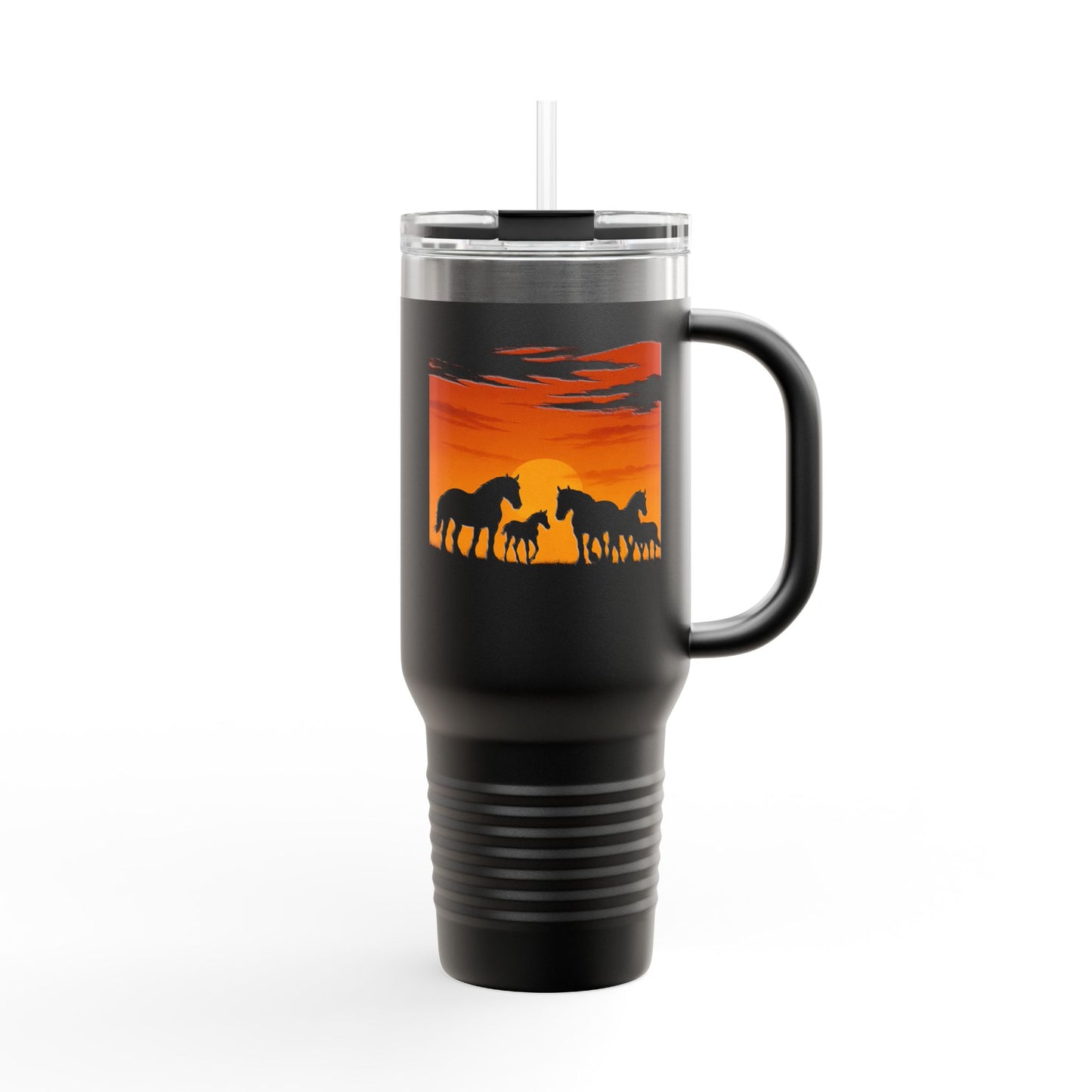 Horses on the Horizon Autumn Themed Travel Mug
