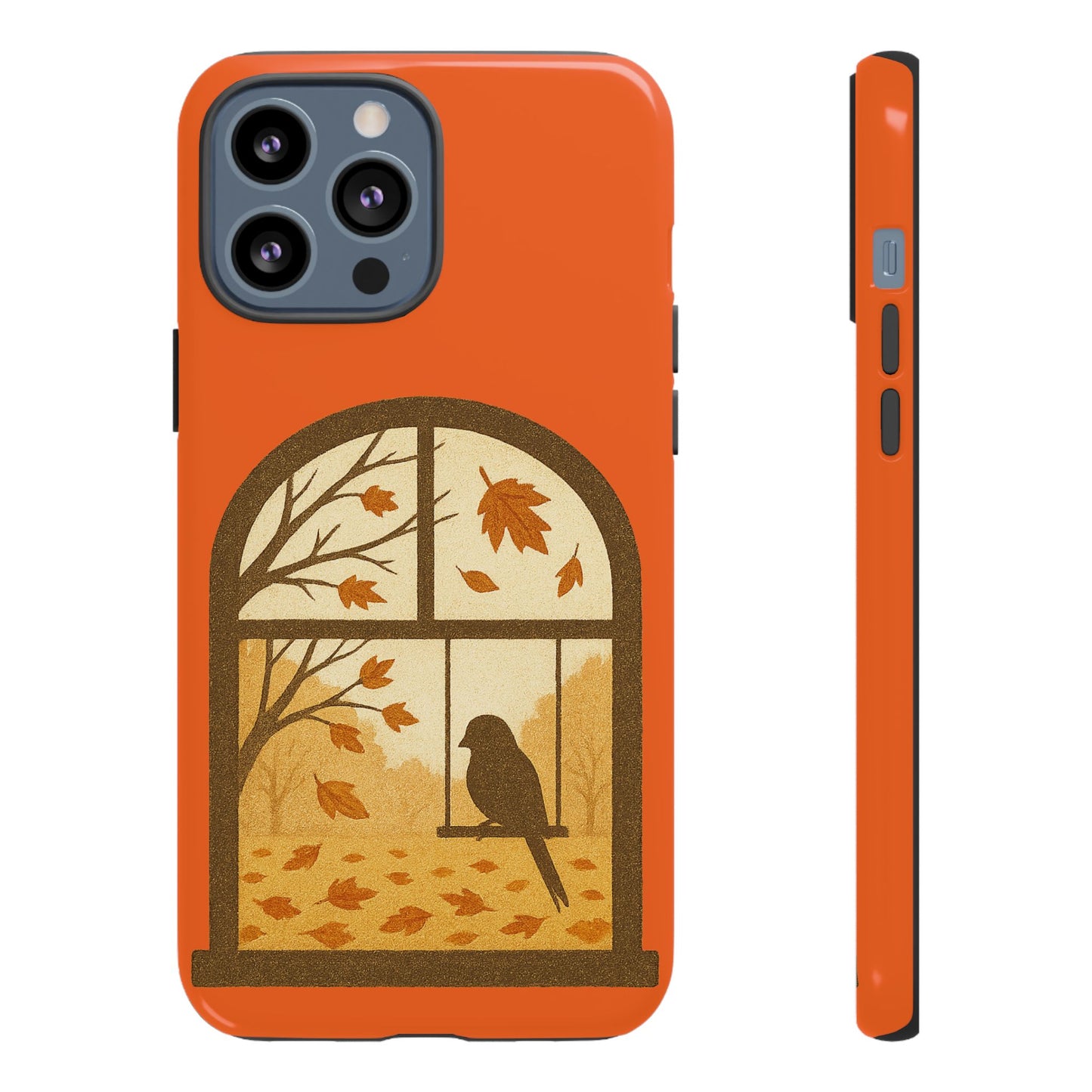 Bird In The Window Autumn Themed Phone Case