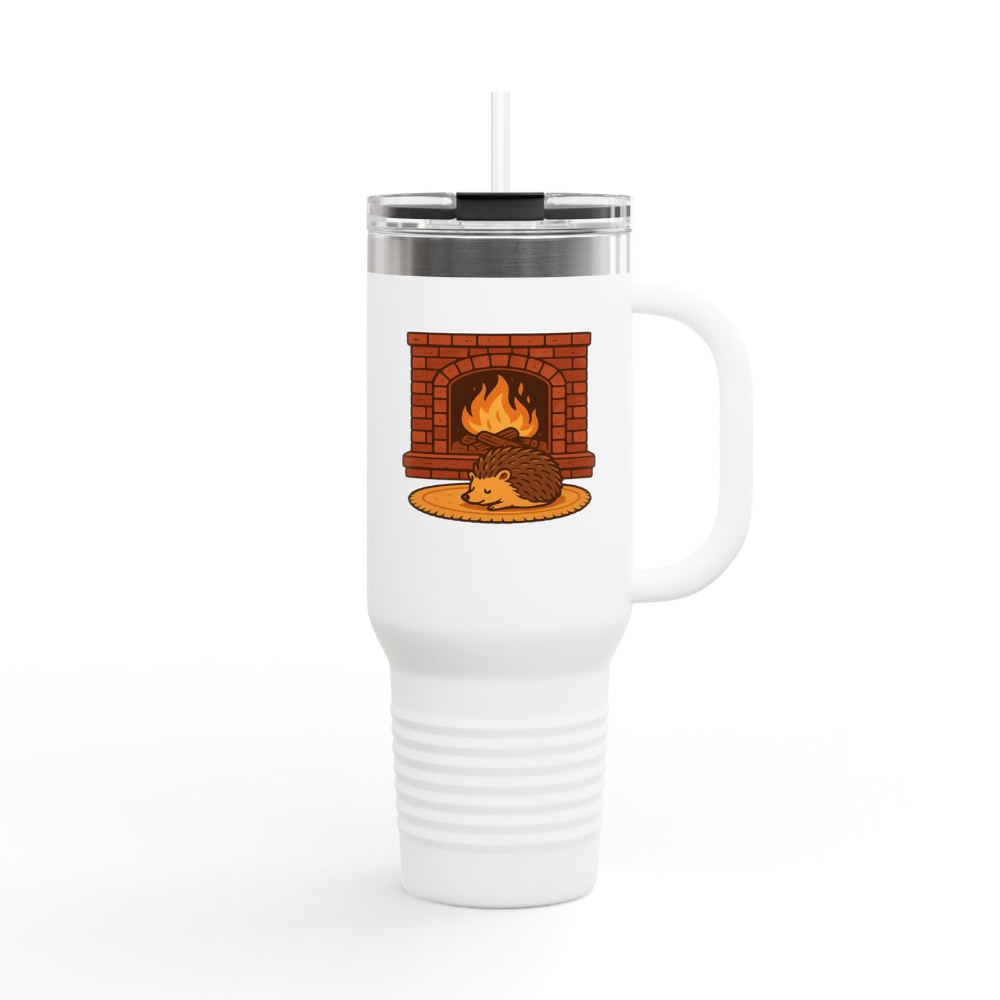 Fireside Spines Cozy Autumn Travel Mug