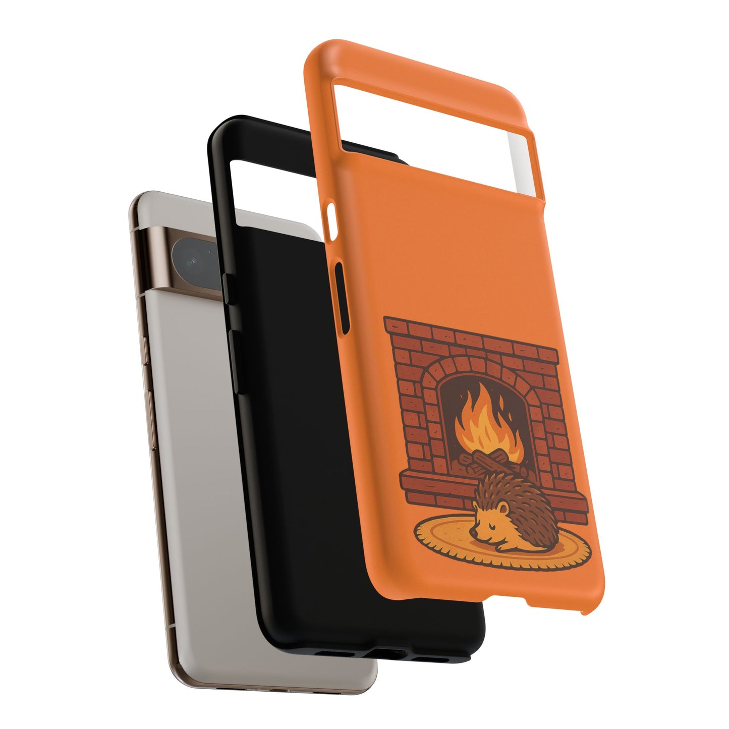 Fireside Spines Cozy Autumn Hedgehog Phone Case