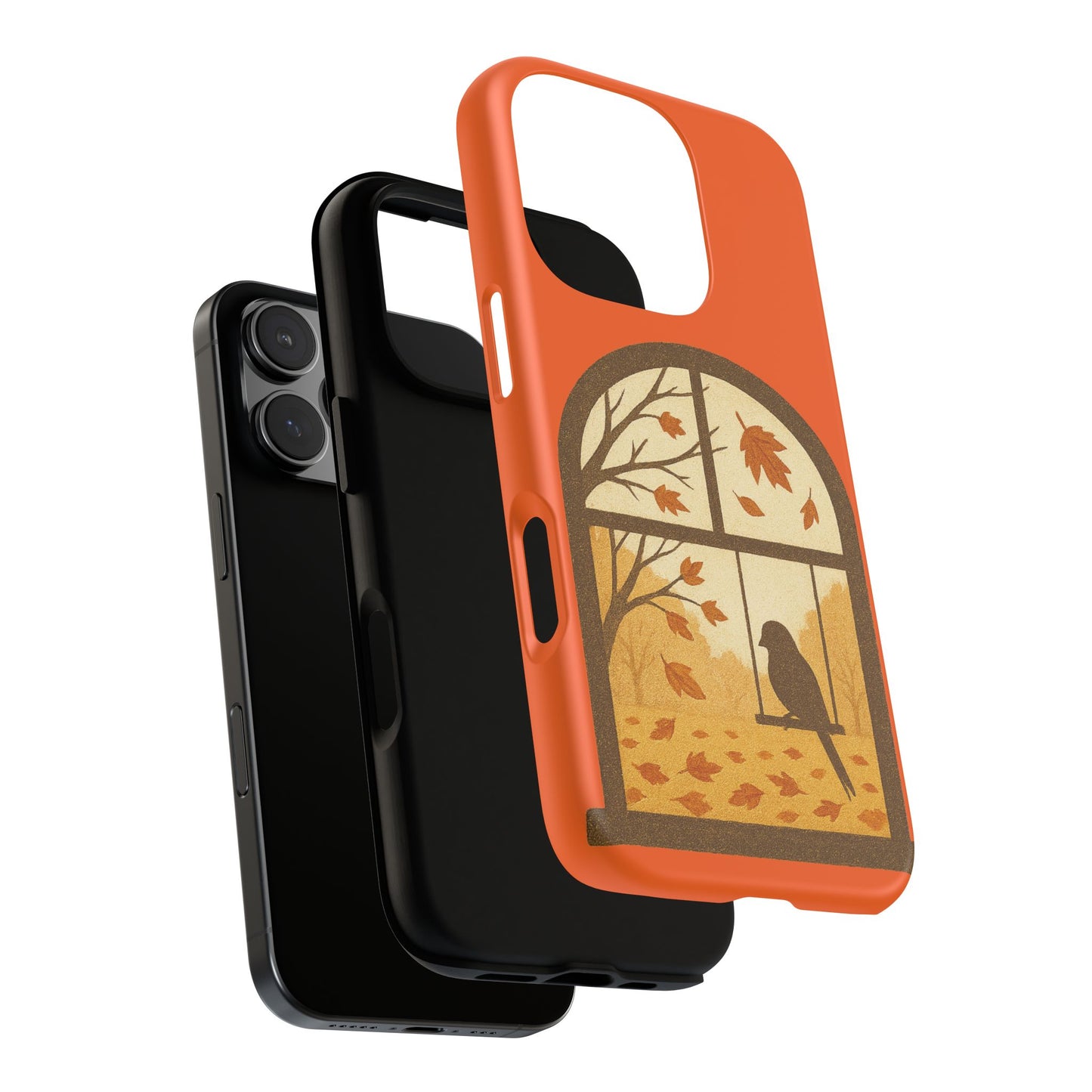 Bird In The Window Autumn Themed Phone Case