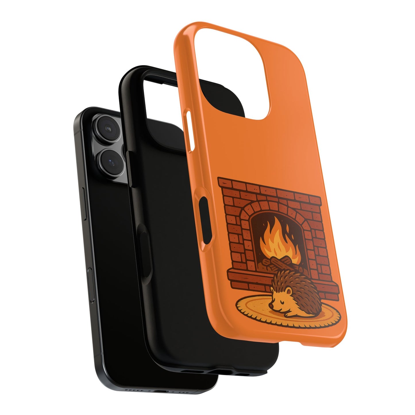 Fireside Spines Cozy Autumn Hedgehog Phone Case