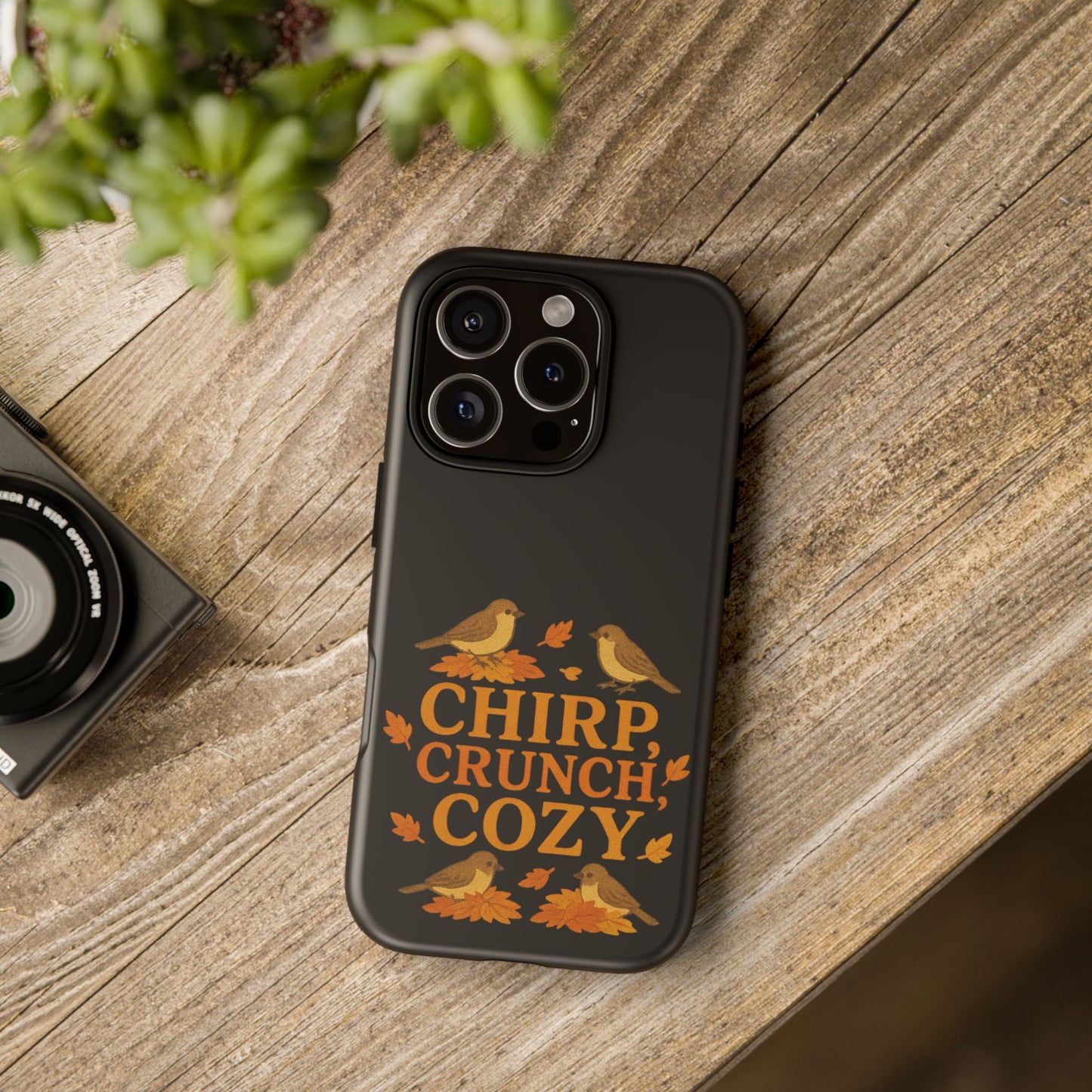 Chirp Crunch Cozy Autumn Themed Phone Case