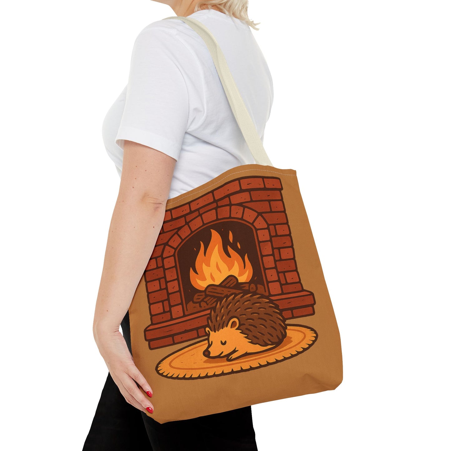 Fireside Spines Cozy Autumn Tote Bag