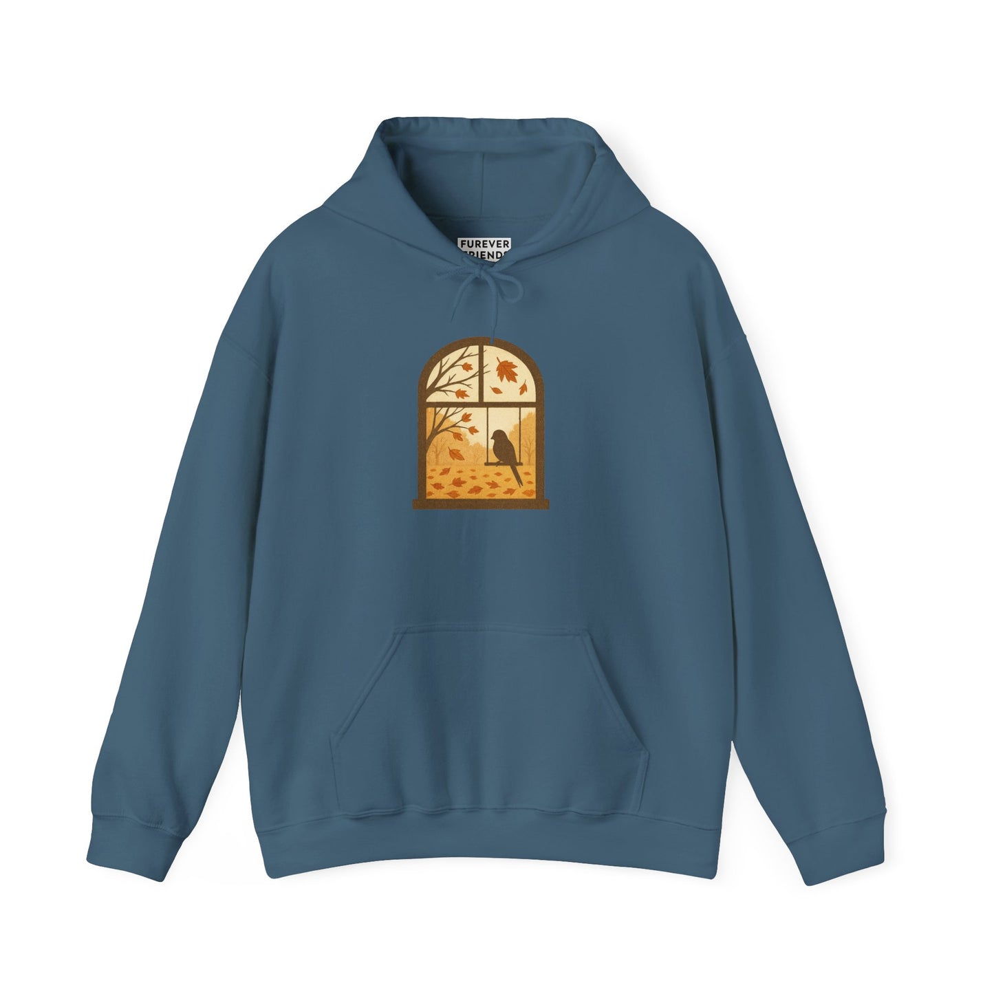 Bird In The Window Autumn Themed Hoodie