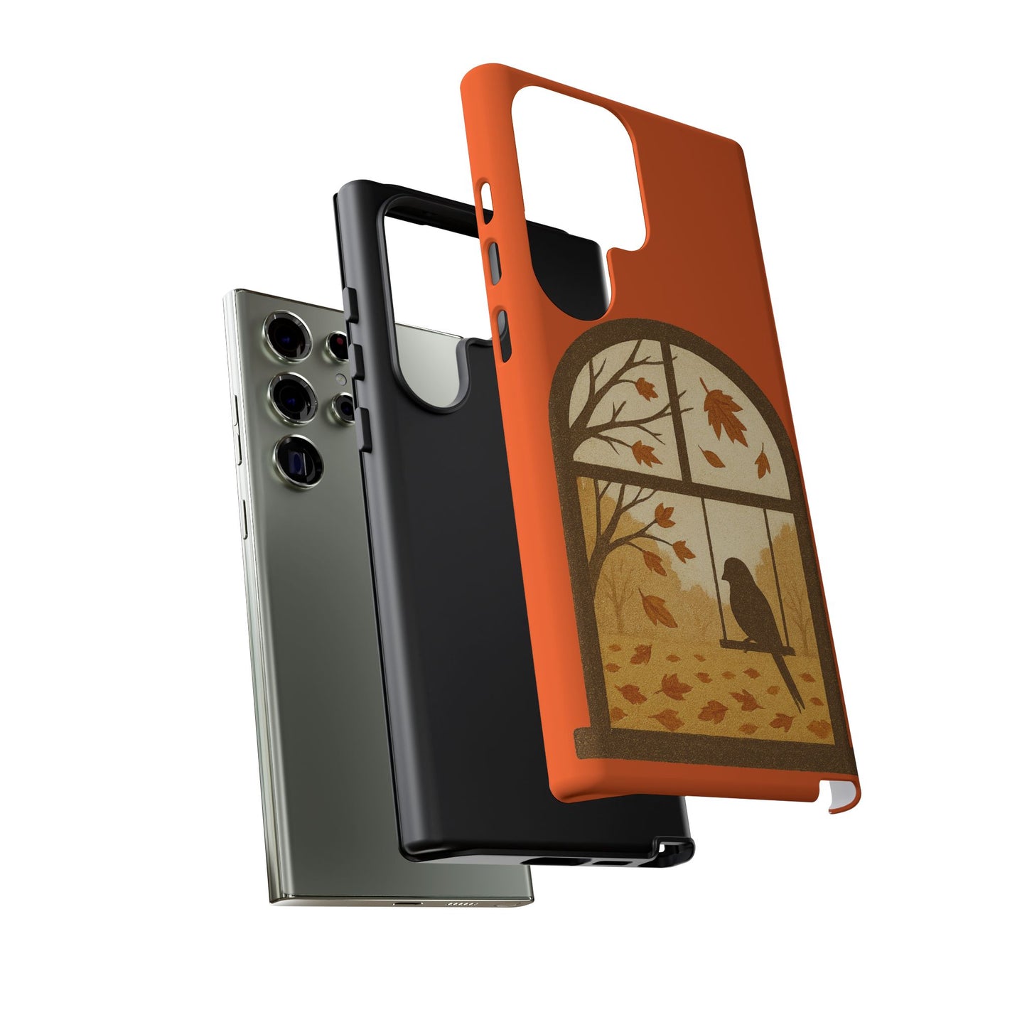 Bird In The Window Autumn Themed Phone Case