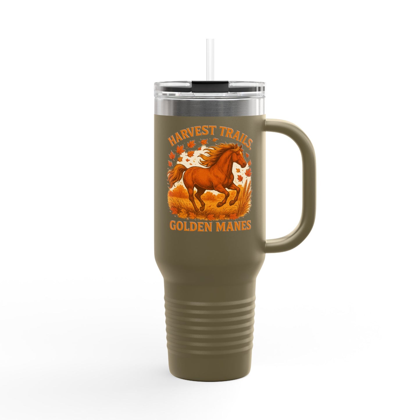 Harvest Trails Golden Manes Autumn Themed Travel Mug