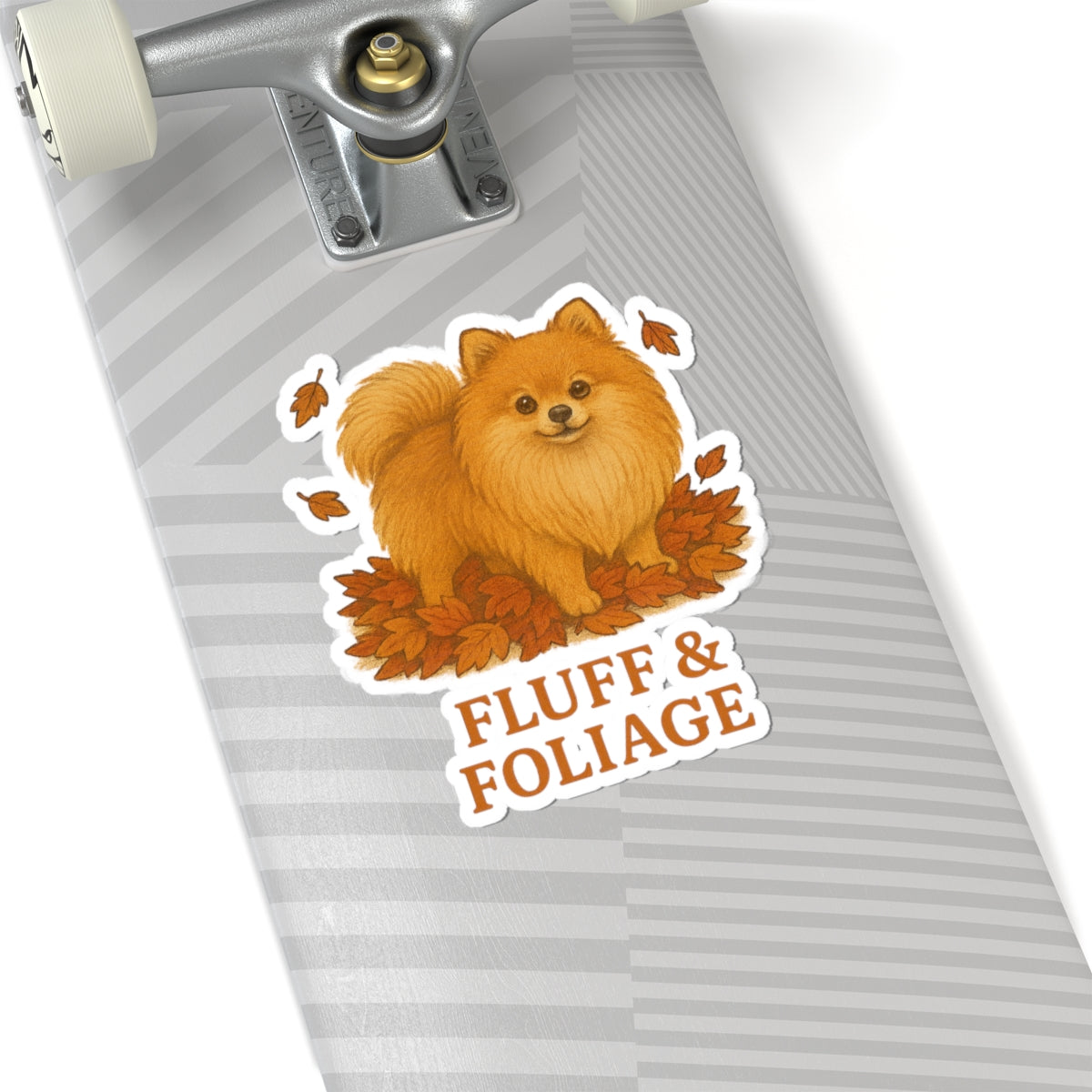 Fluff & Foliage Pomeranian Fall Sticker